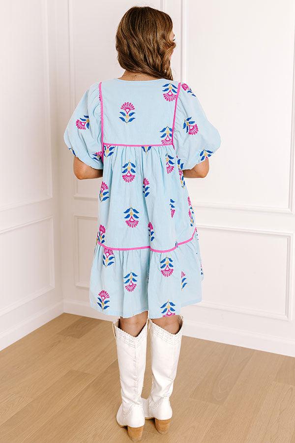 Joyful Bloom Floral Embroidered Mini Dress Product Image