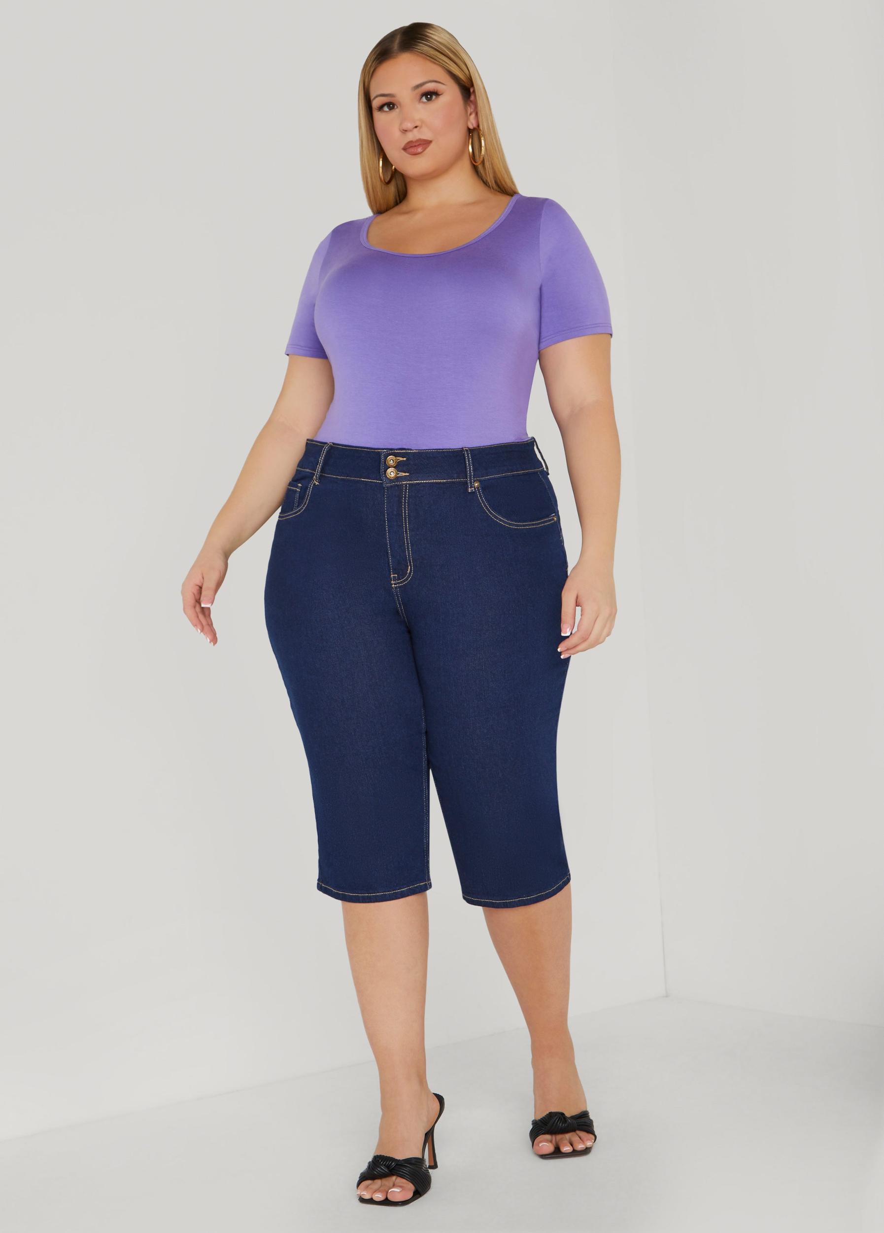 Plus Size Basic Scoop Neck Tee Ashley Stewart Product Image