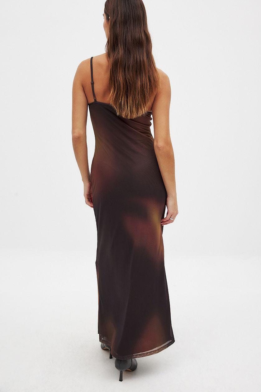 Waterfall Mesh Maxi Dress Product Image
