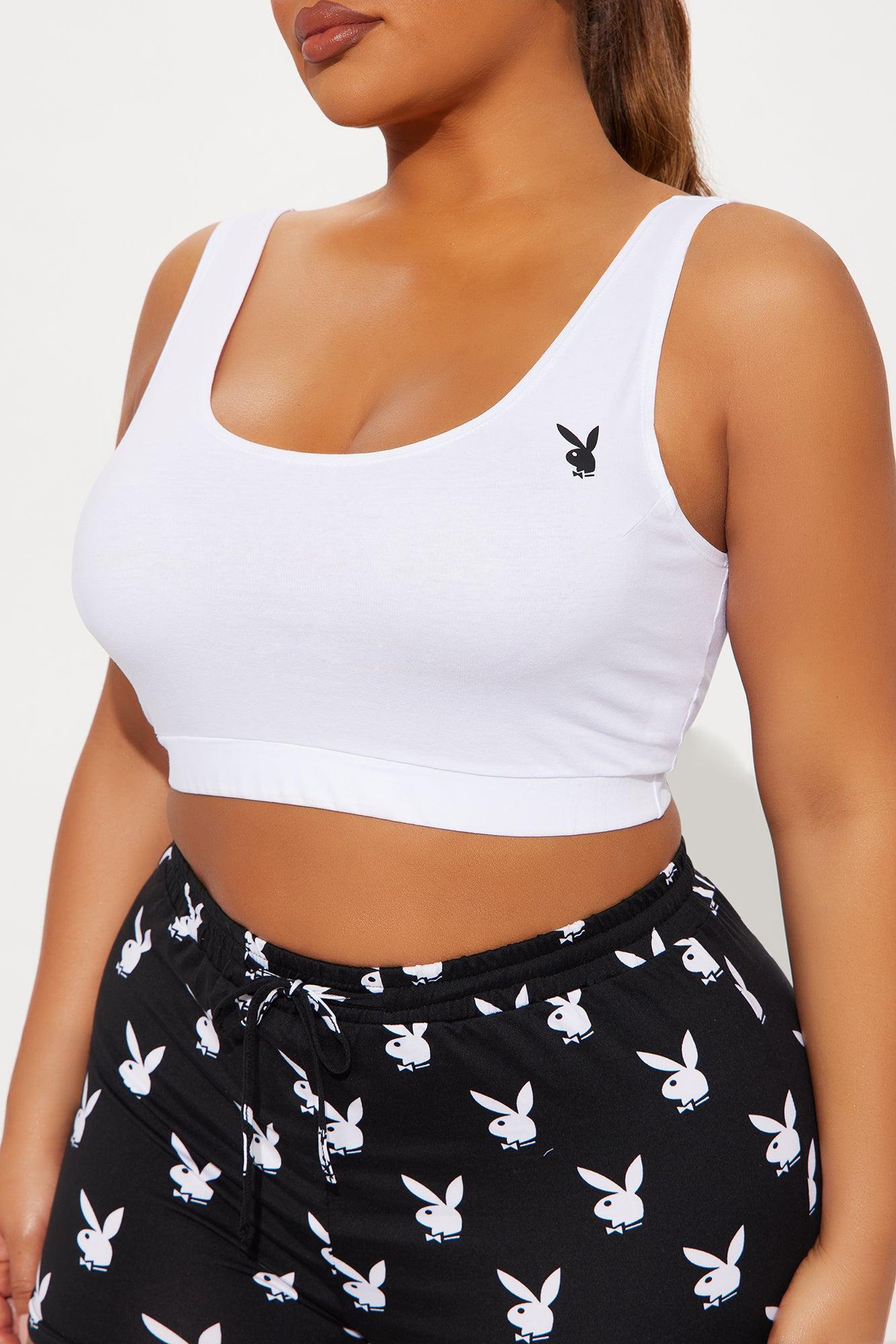 Playboy Bunny Printed Short 2 Piece Set - Black/White Female Product Image