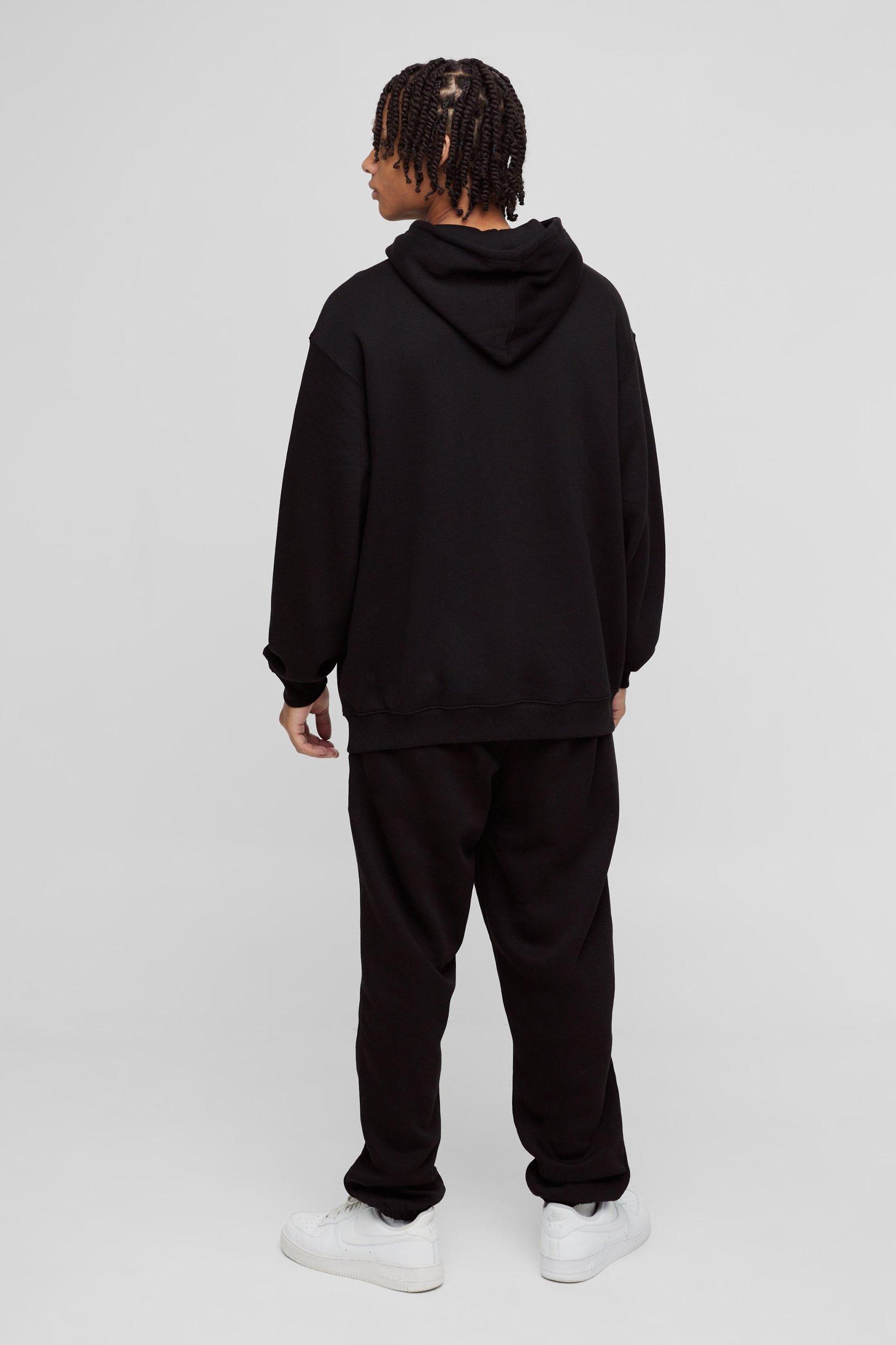 Oversized Homme Printed Hooded Tracksuit | boohooMAN USA Product Image