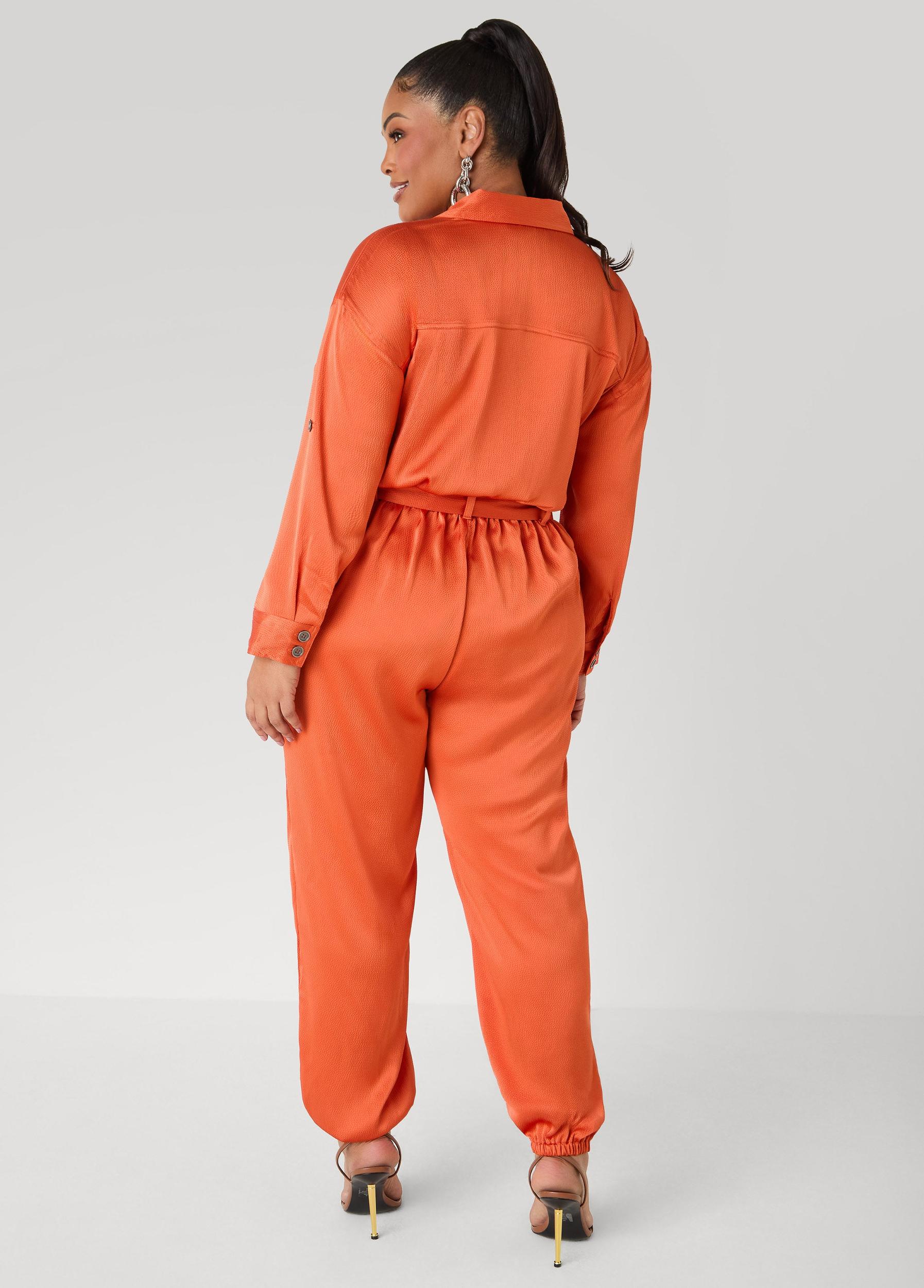 Hammered Satin Joggers Jumpsuit Product Image