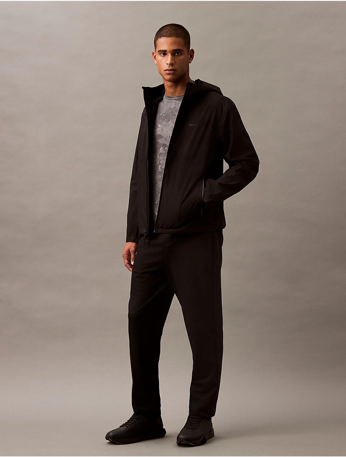 Calvin Klein Mens Water Resistant Unlined Rain Jacket - Black Product Image