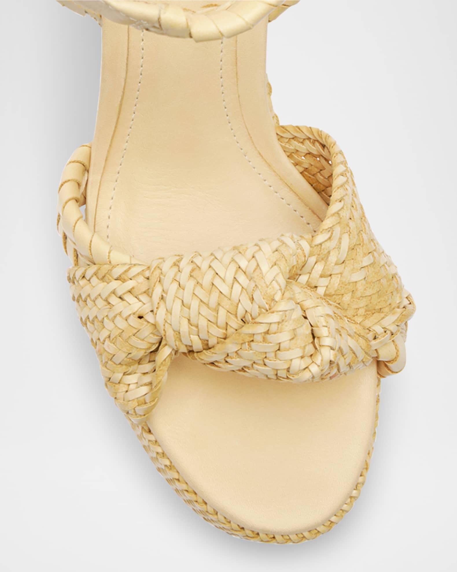 Khari Knotted Leather Ankle-Strap Platform Sandals Product Image