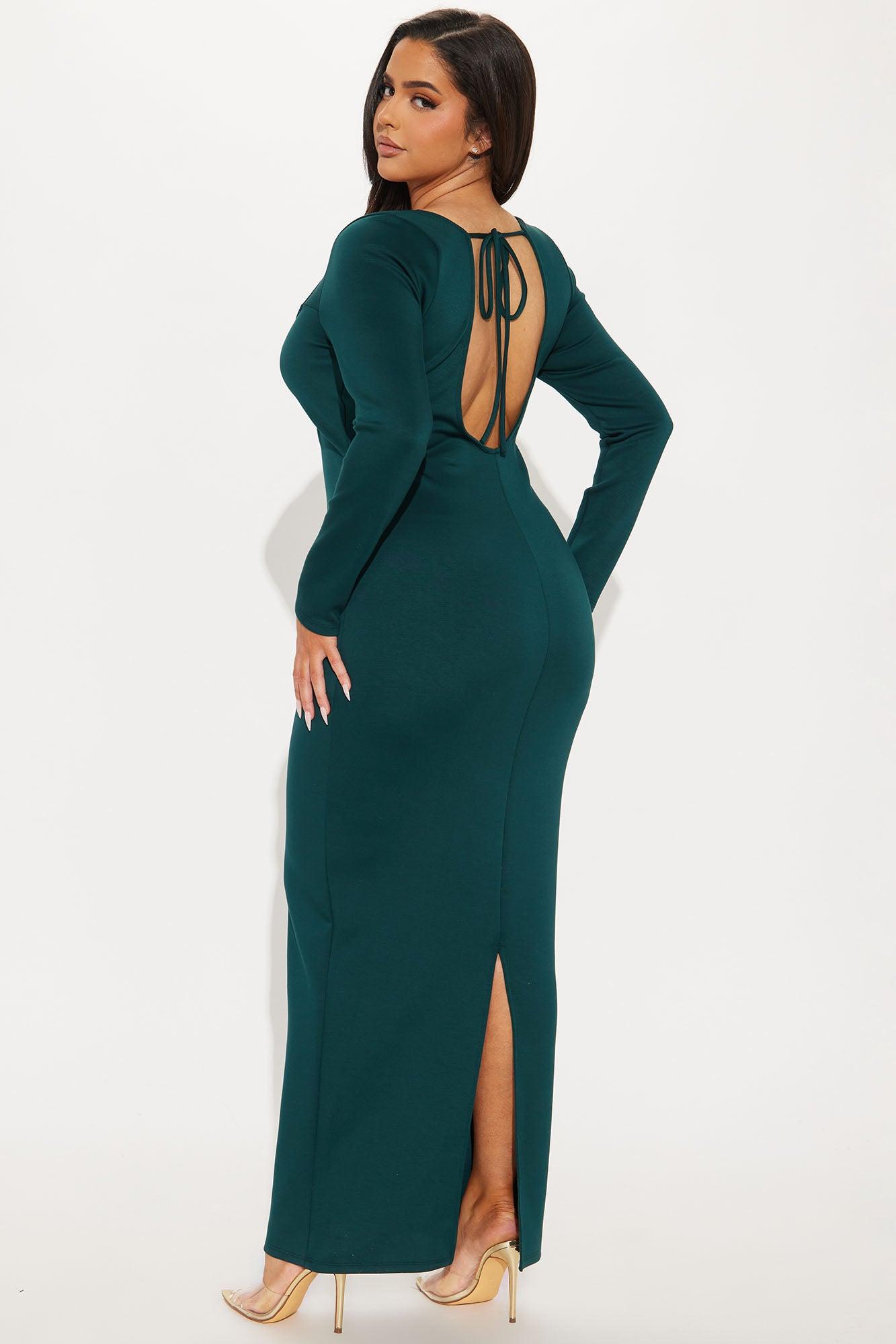 Rubina Scuba Maxi Dress - Hunter Product Image