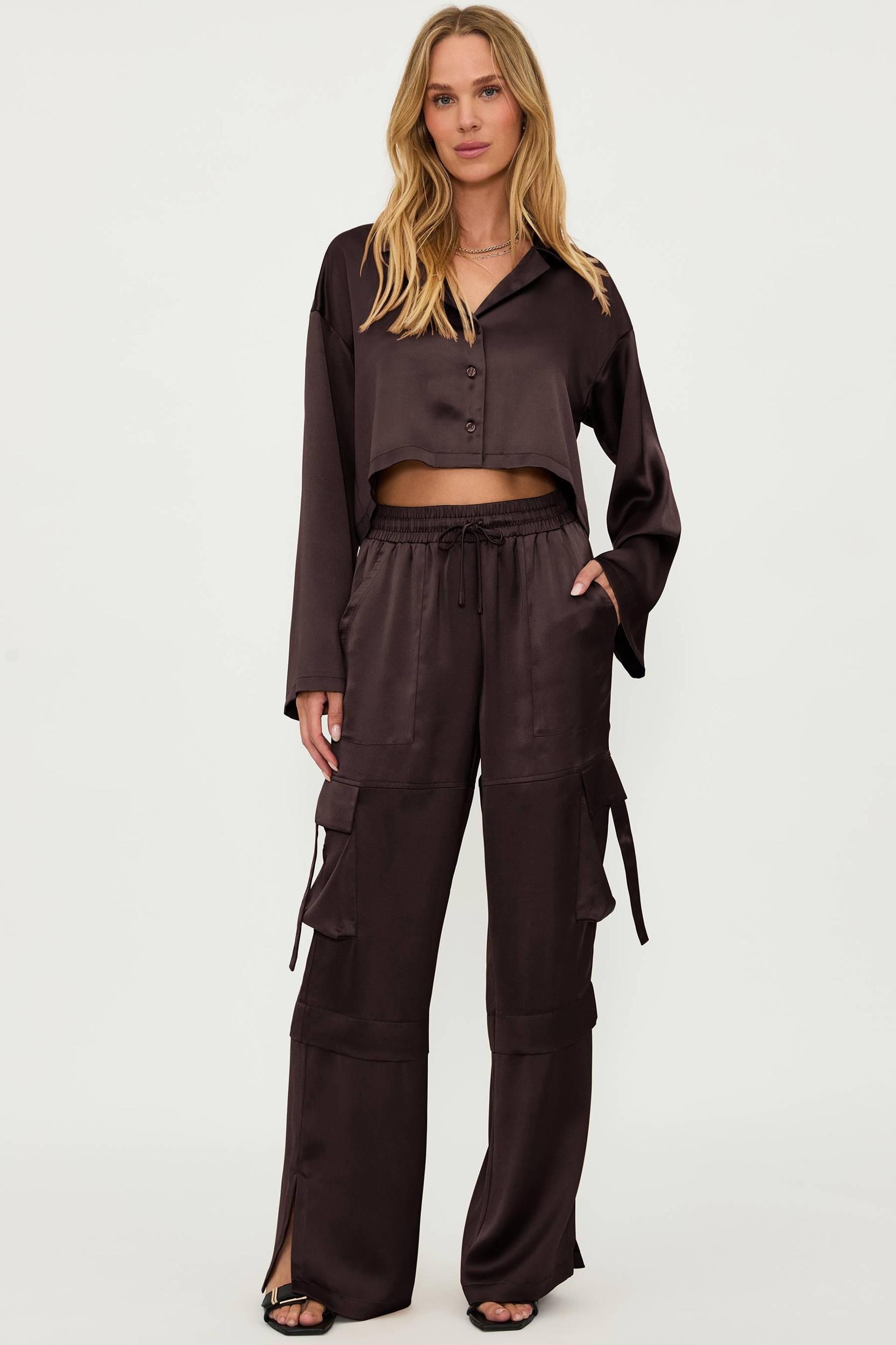 Gianna Pant Java Satin Product Image