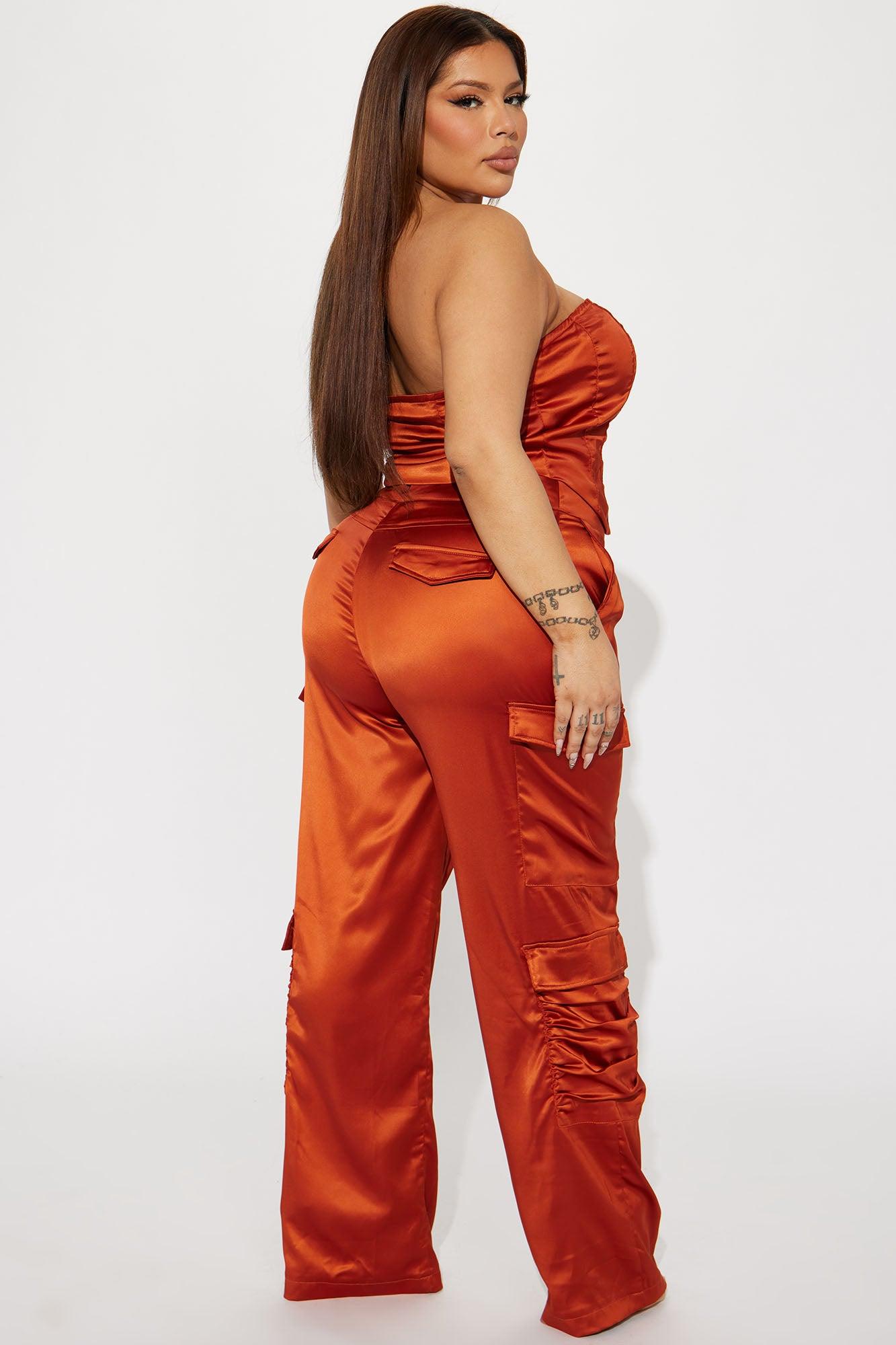 Amirah Satin Pant Set - Copper Product Image