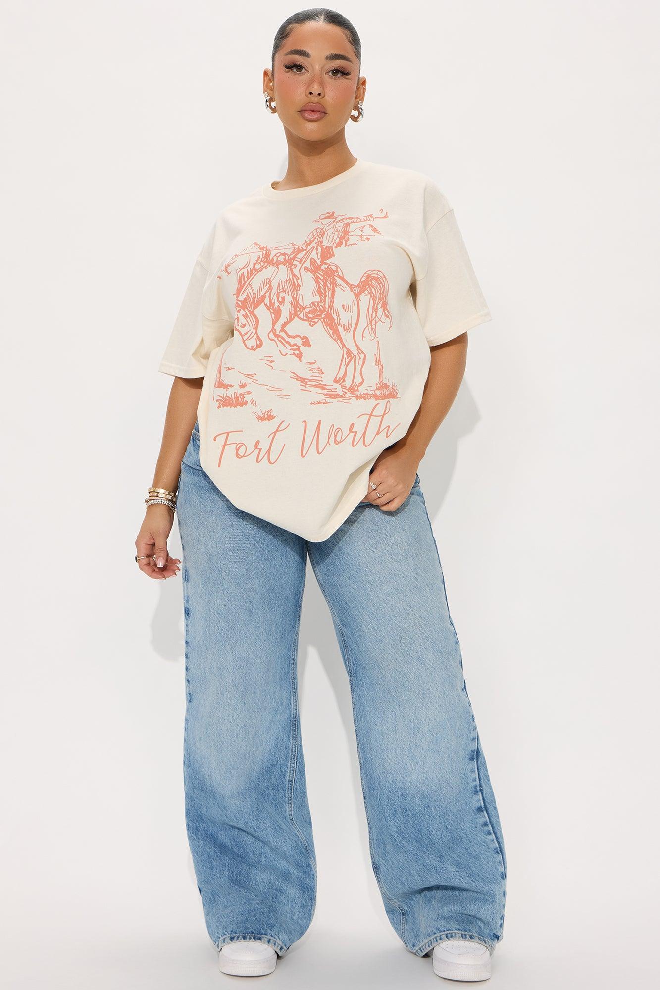 Texas Sun Oversized Tee - Natural Product Image