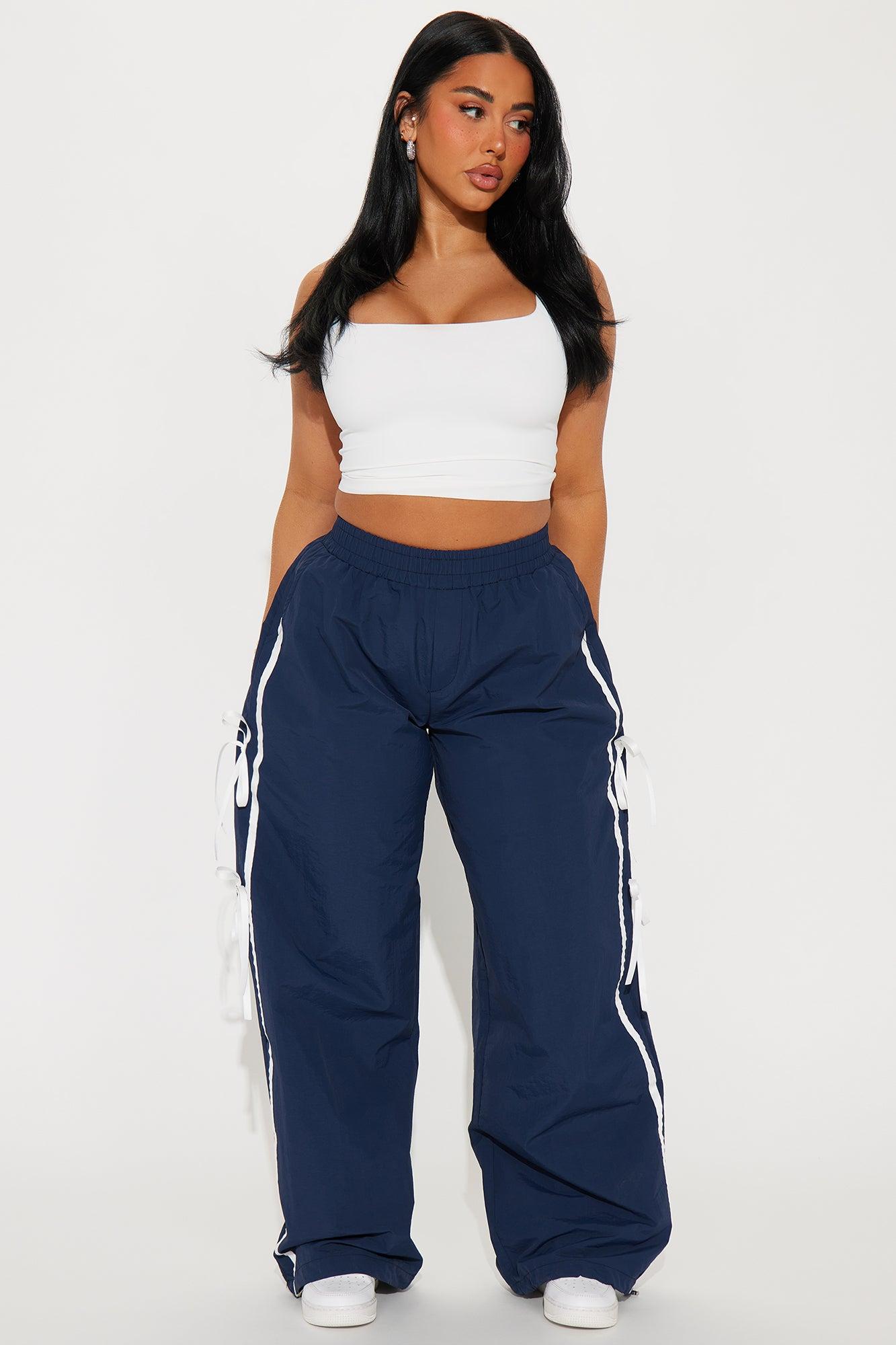 Cindy Windbreaker Track Pant - Navy Product Image