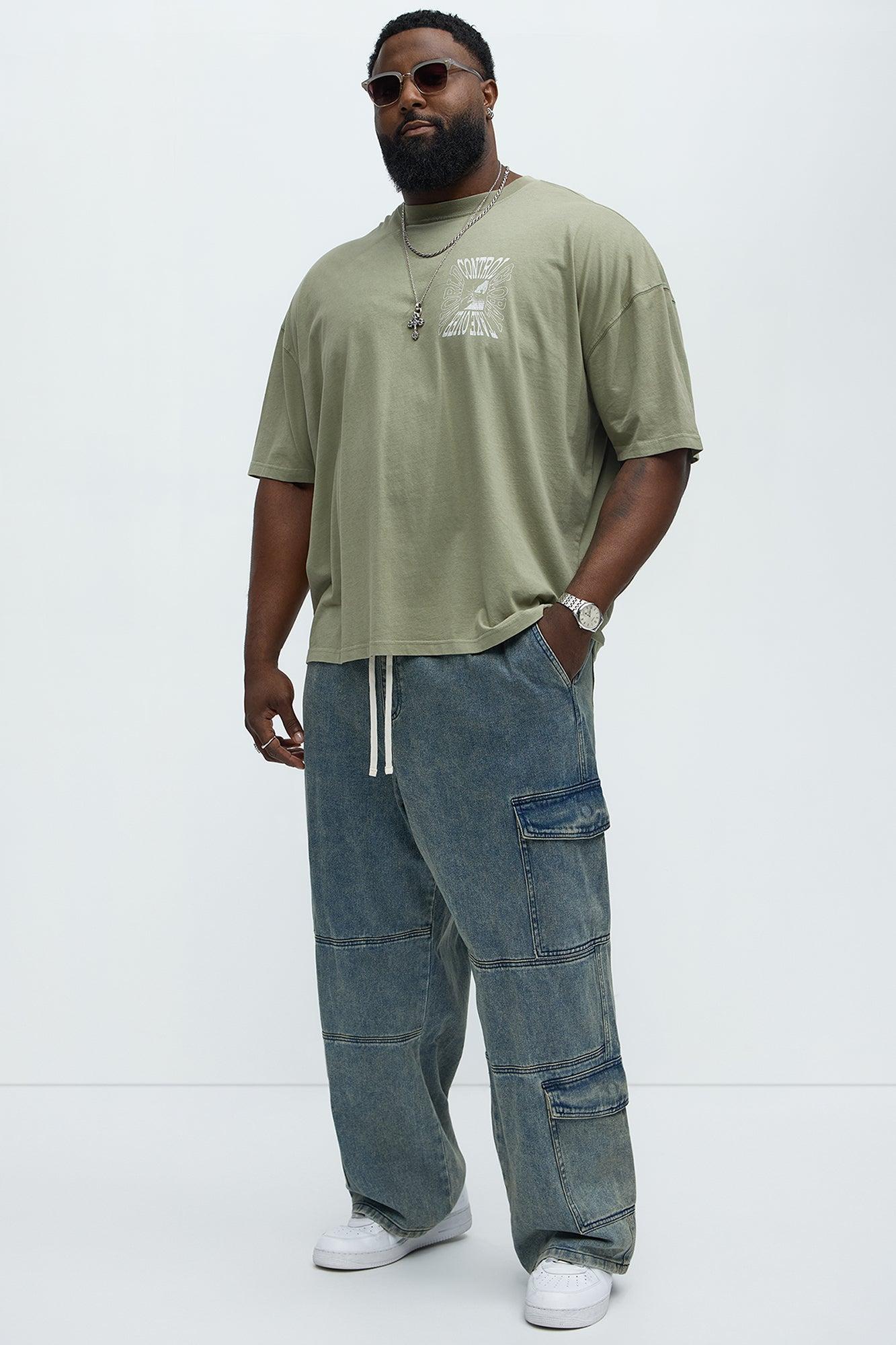 World Control Oversized Short Sleeve Tee - Olive Product Image