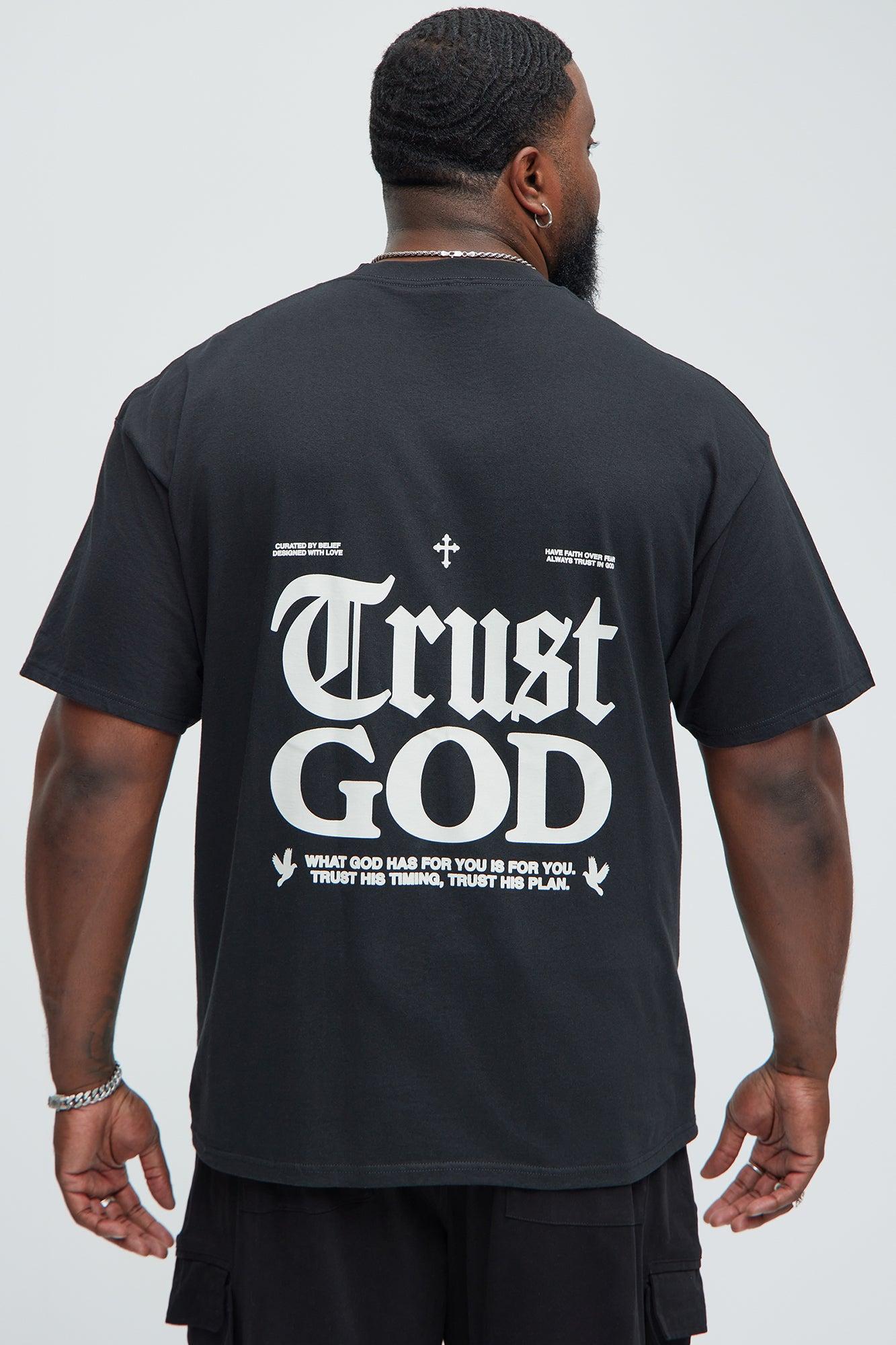 Trust God Short Sleeve Tee - Black Product Image