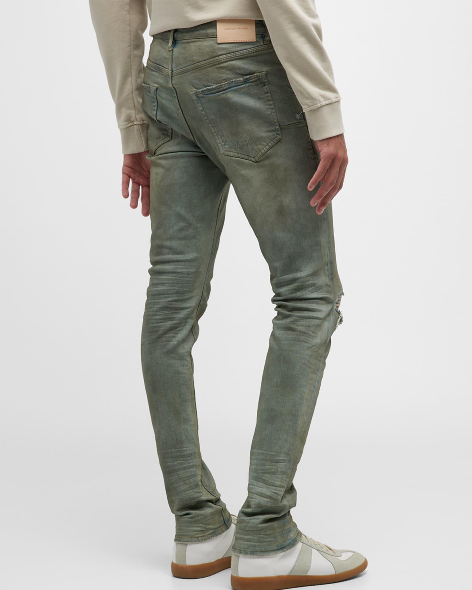 Mens Distressed Stretch-Skinny Jeans Product Image