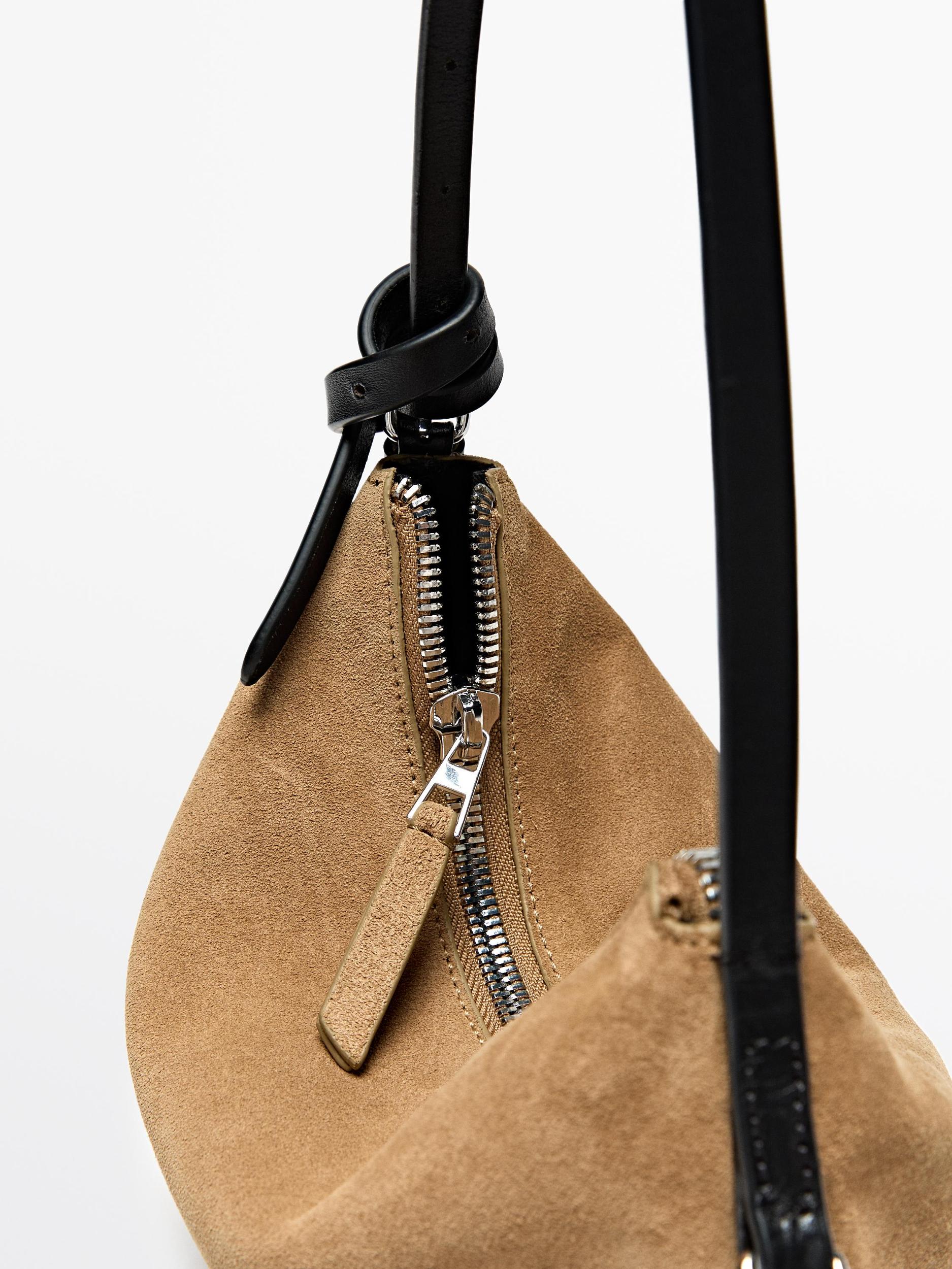 Small split suede leather bag Product Image