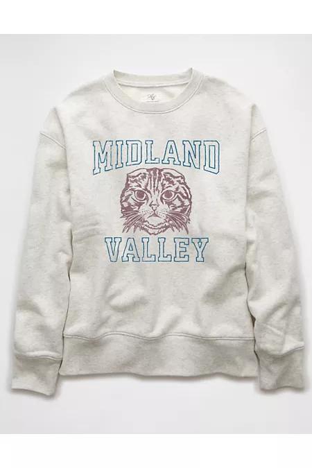 AE Everyday Luxe Destination Graphic Crew Neck Sweatshirt Womens Product Image