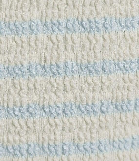 Moa Moa Striped Ruffle Sleeve Top Product Image