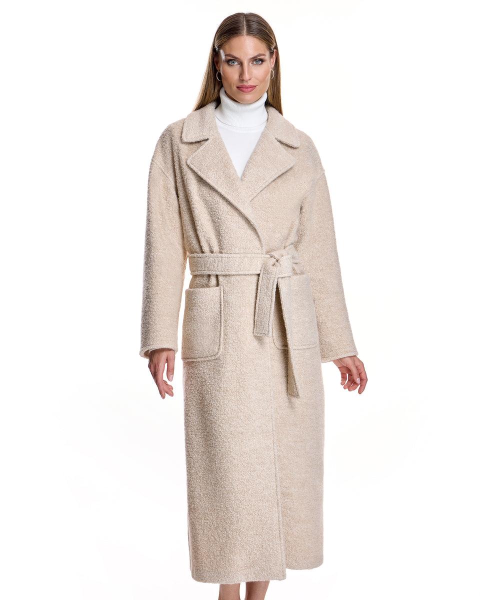 Wool blend Belted Coat Product Image