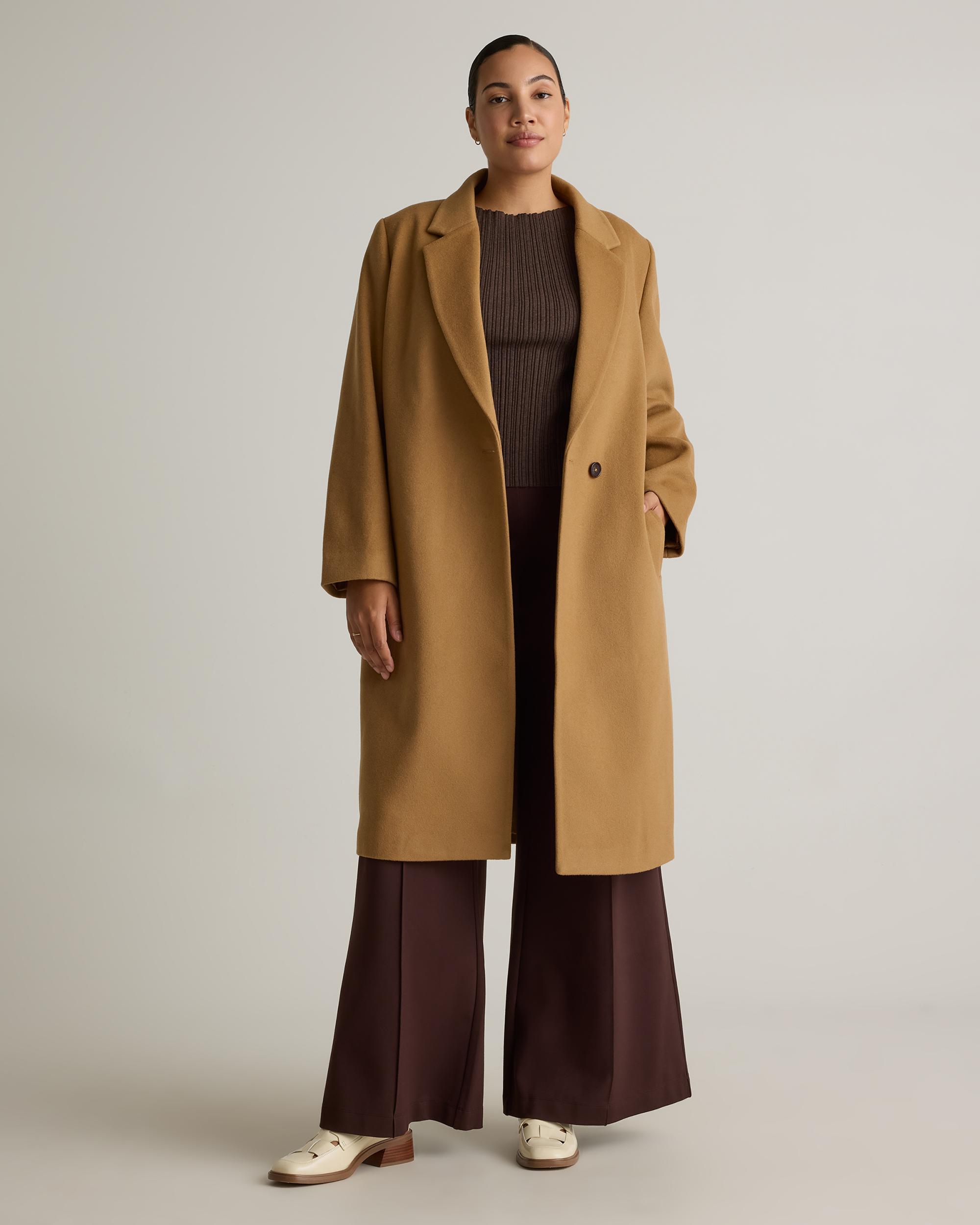 Quince | Women's Italian Wool Classic Single-Breasted Coat Wool/Nylon Product Image