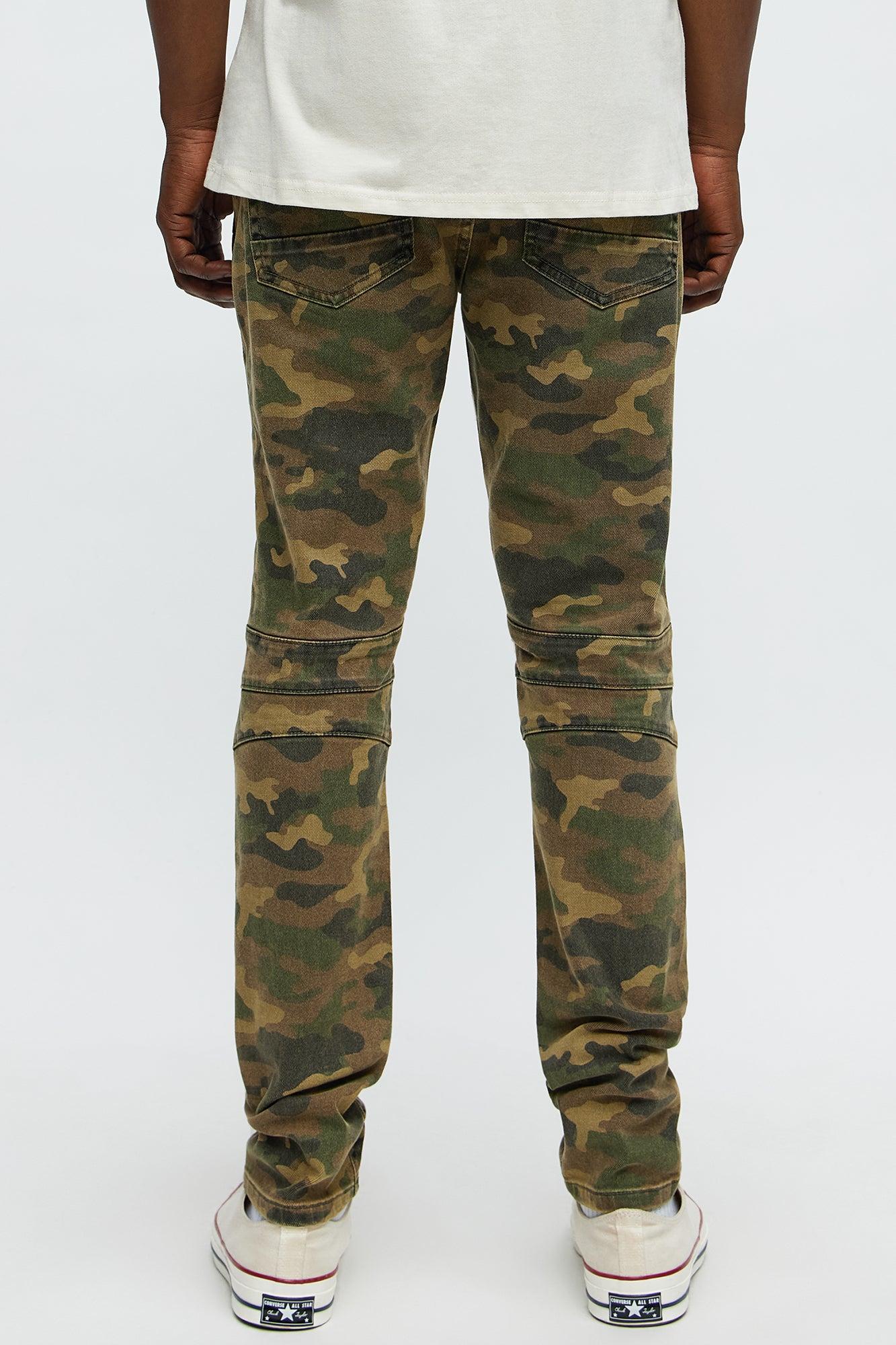 Filed Ready Camo Ripped Skinny Pants - Camouflage Product Image