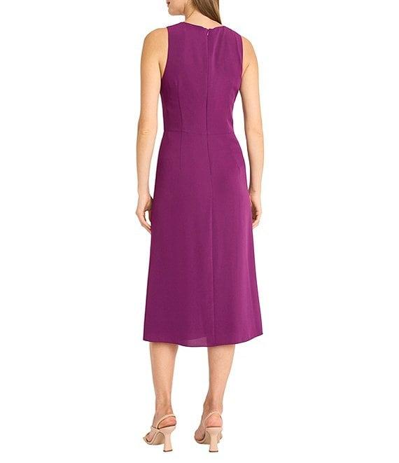 Maggy London Sleeveless Knot Front Midi Dress Product Image