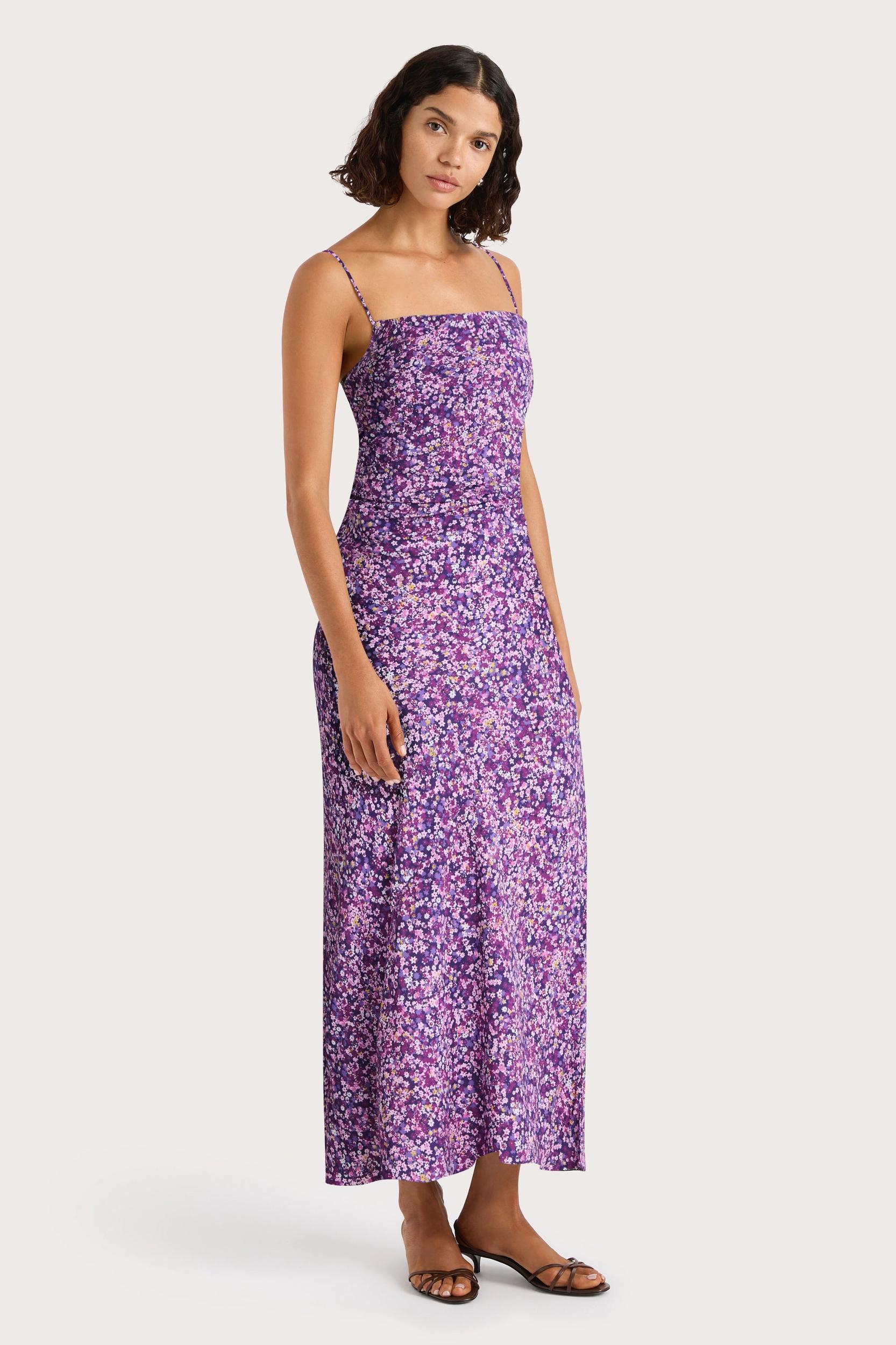 Rosas Midi Dress Meander Micro Purple - Final Sale Product Image