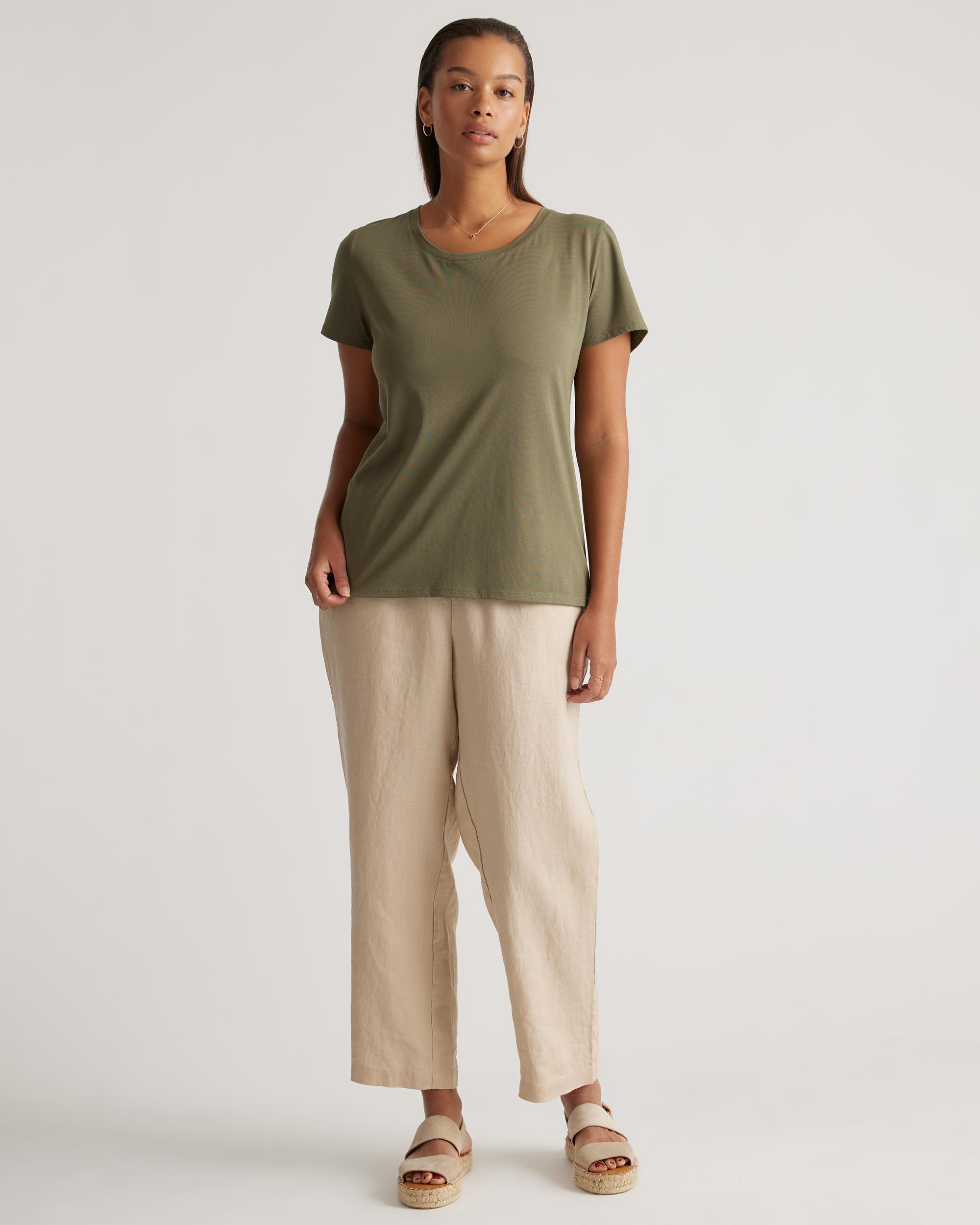 Quince | Women's Cotton Modal Scoop Neck T-Shirt Size XS, Cotton/Modal Product Image