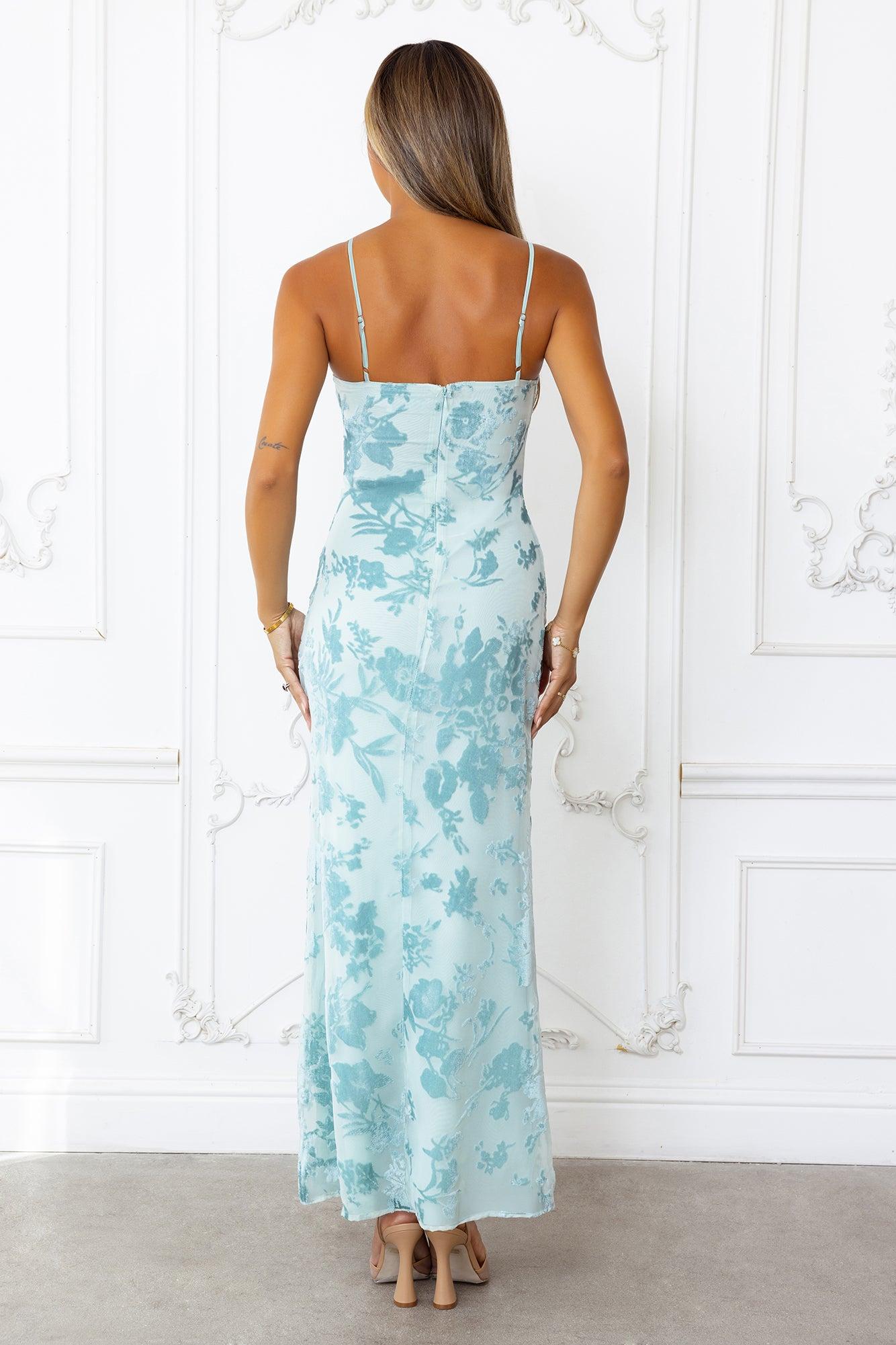 Turquoise Breeze Maxi Dress Sage Product Image