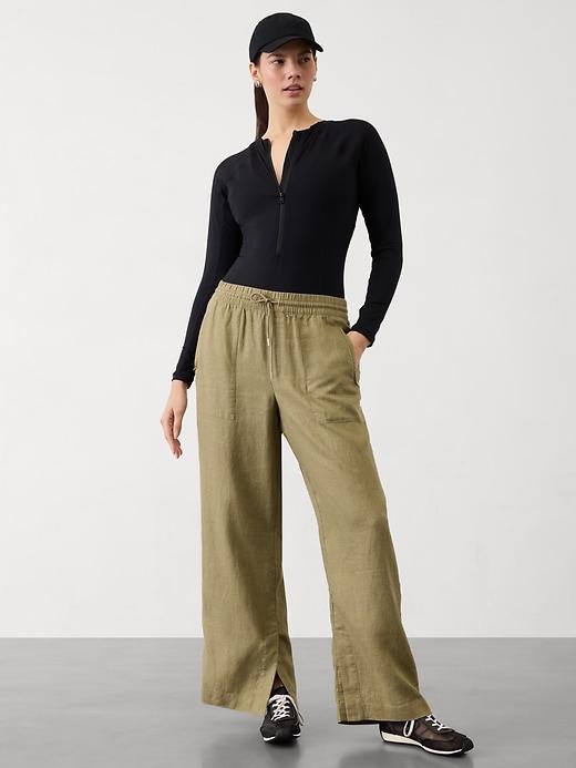 Retreat Linen High Rise Wide Leg Pant Product Image