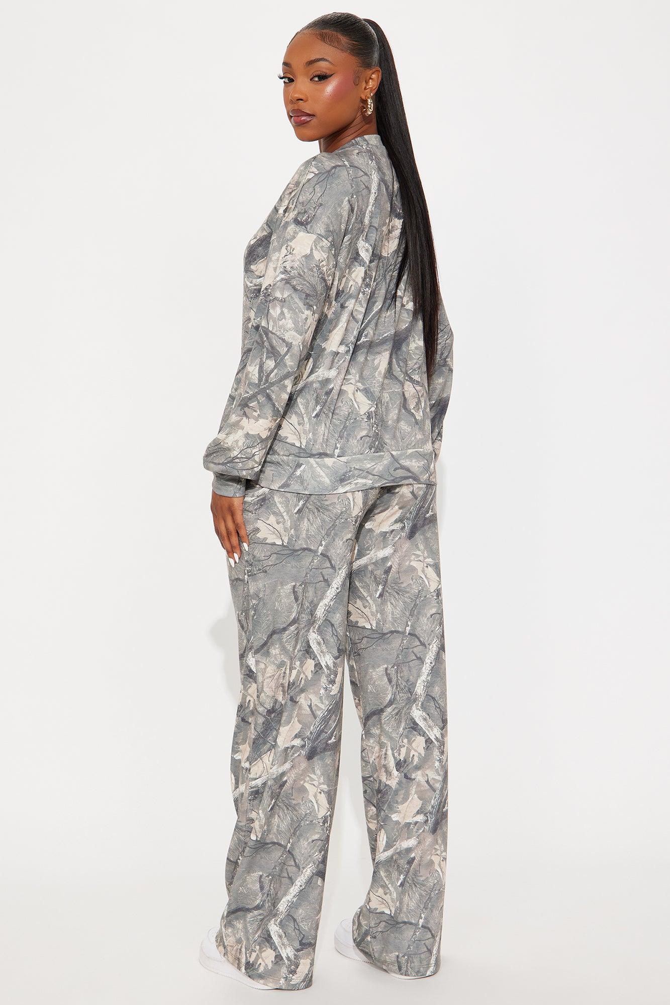 No Trace Camo Pant Set - Olive/combo Female Product Image