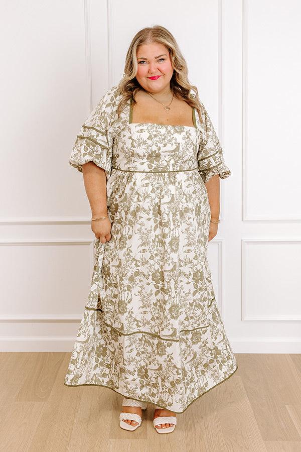 Cottage Bloom Floral Maxi Dress Curves Product Image