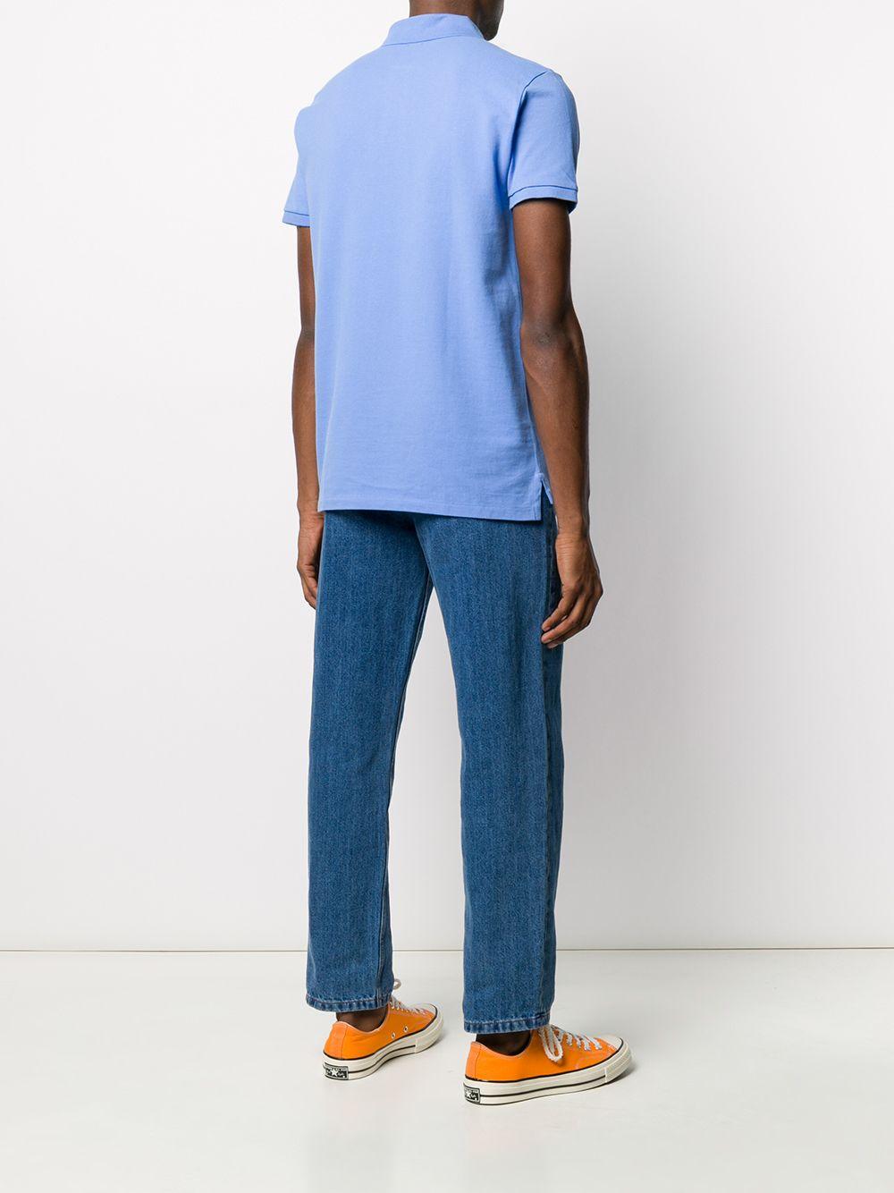 short sleeve embroidered logo polo shirt Product Image