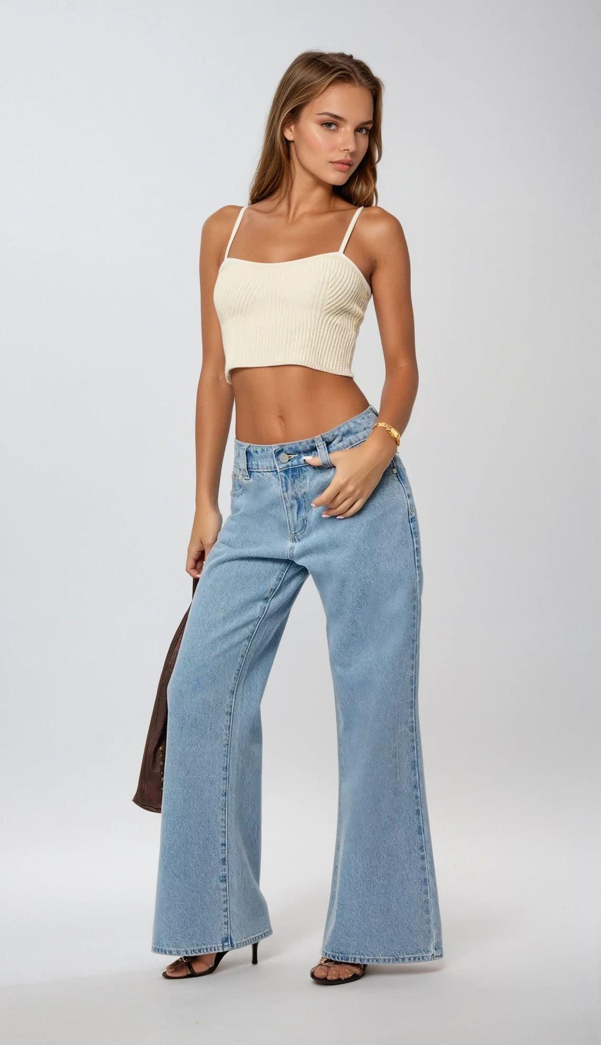 ABRAND 99 BAGGY FLARE JEANS PARIS Product Image