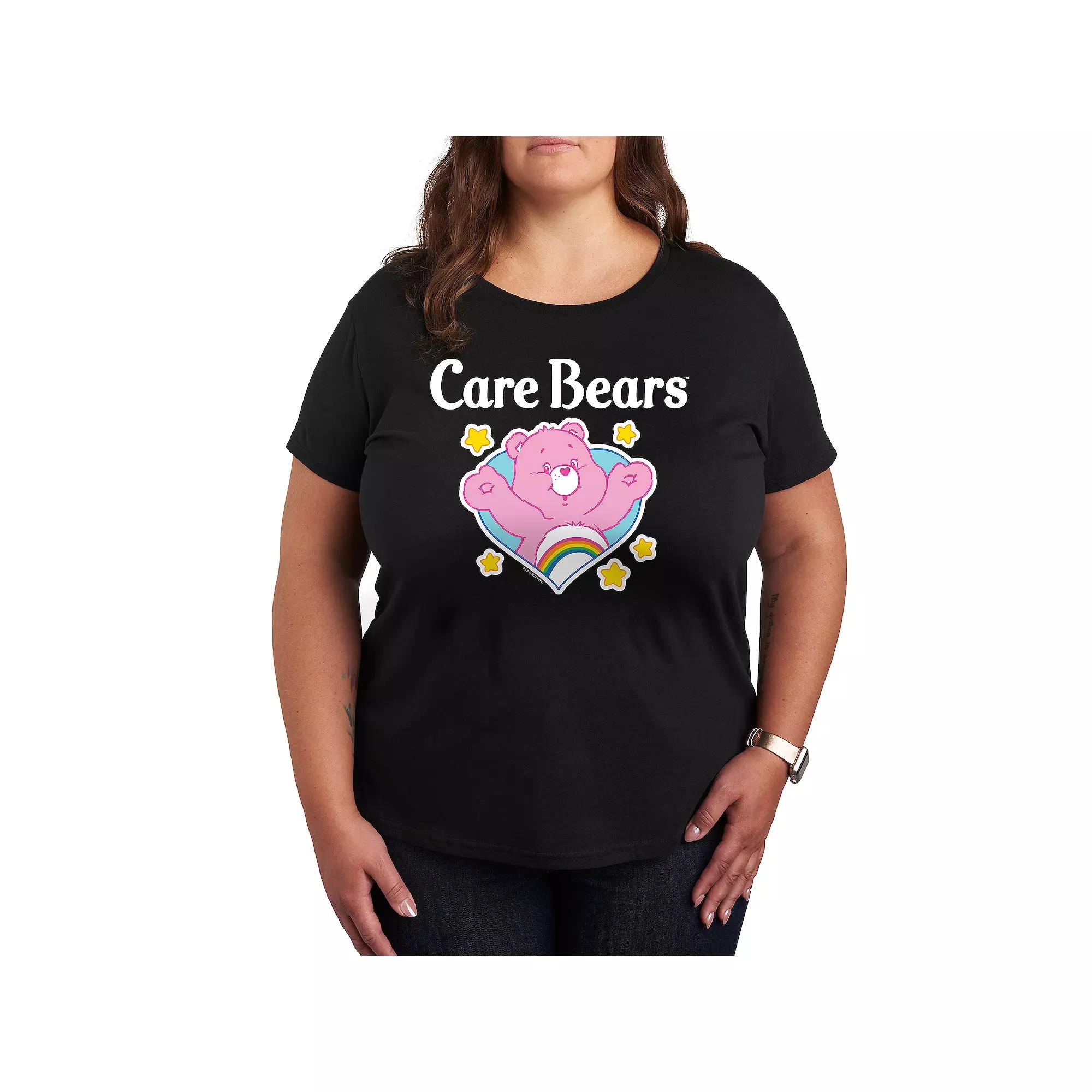 Plus Care Bears Logo Cheer Heart Graphic Tee, Women's,  Product Image