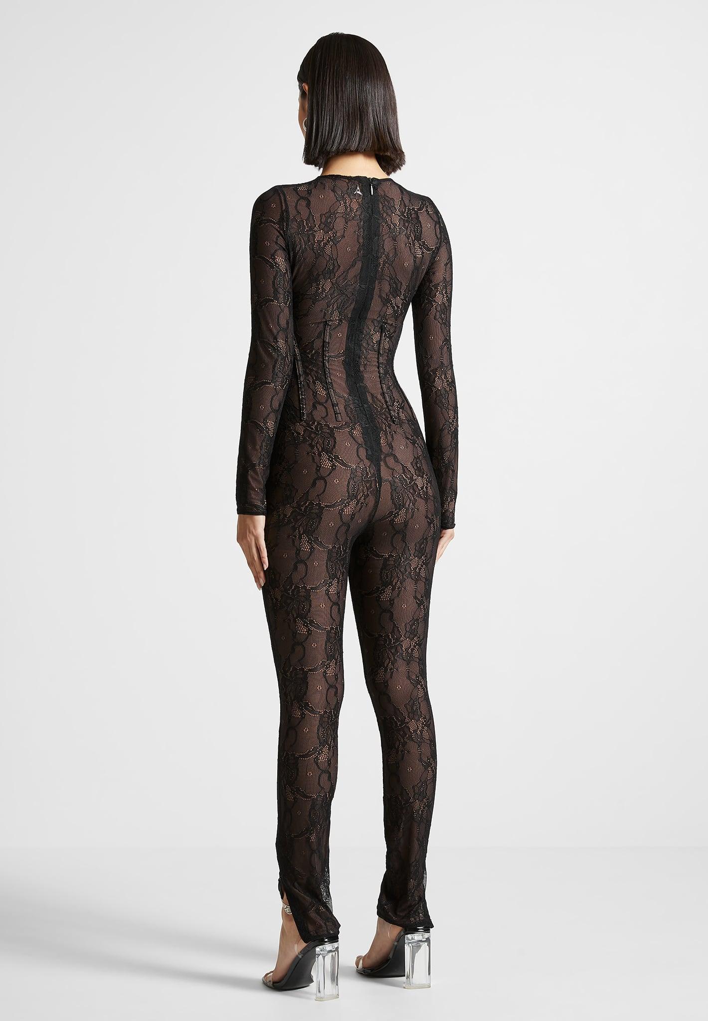 Lace Jumpsuit - Black Female Product Image