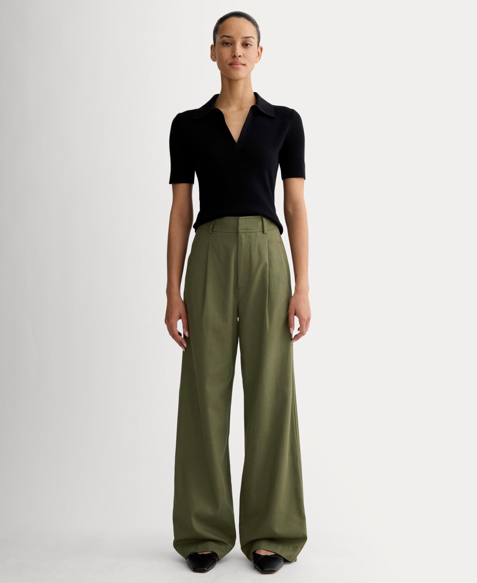 Womens Draper Pleated Pant in Buttersmooth by Everlane Product Image