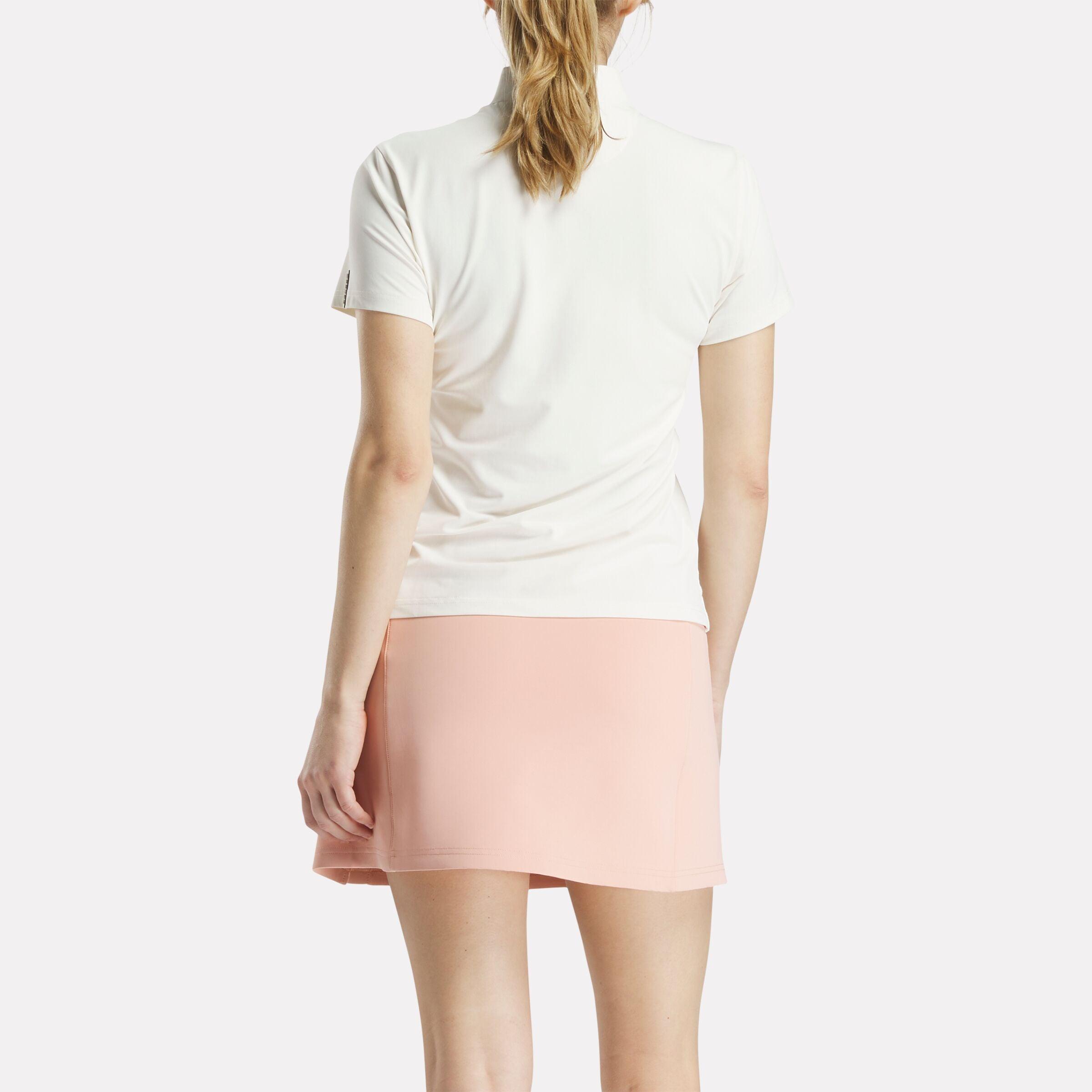 Women's Short Sleeve Stretch Pique Placket Polo Shirt Female Product Image