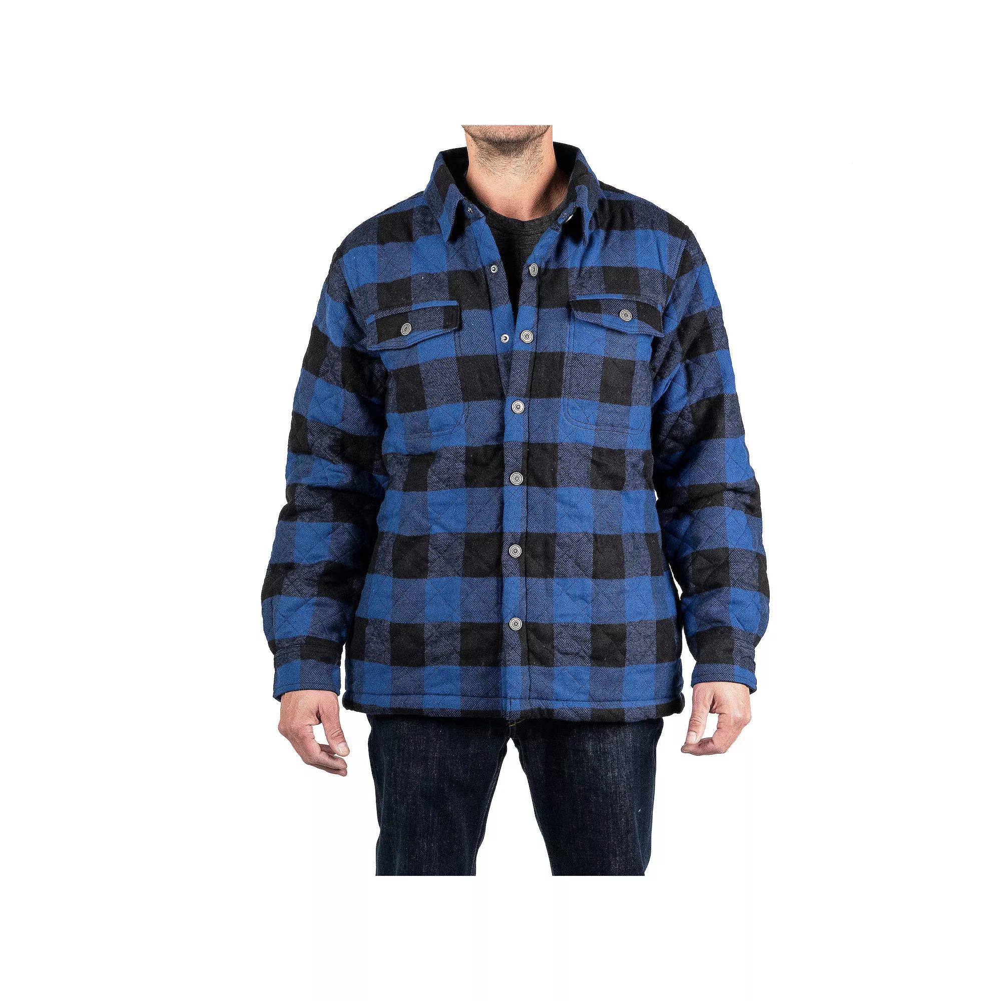 Men's Sonoma Goods For Life® Flannel Sherpa-Lined Shirt Jacket, Size: XXL, Buffalo Blue Product Image