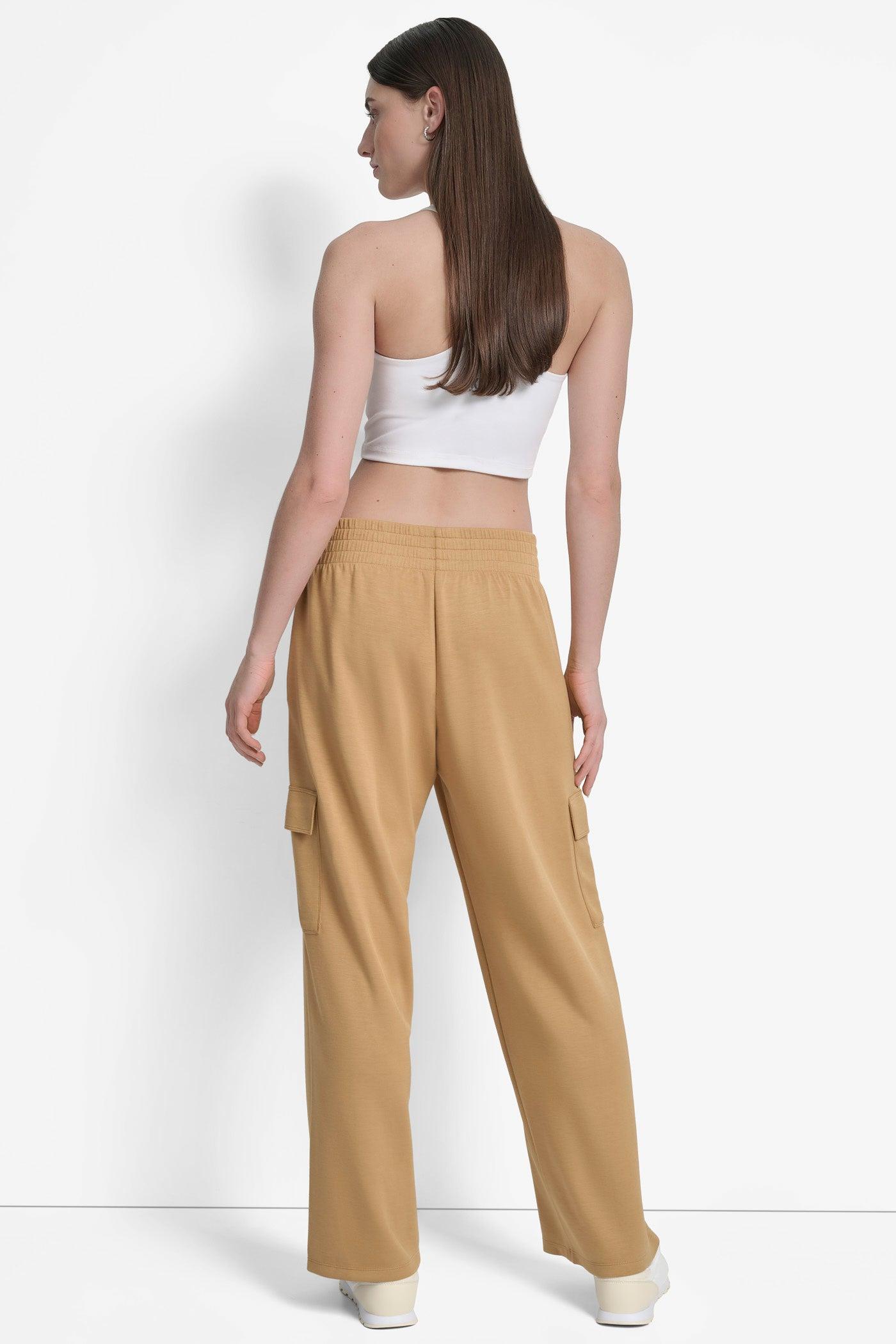 HIGH-RISE SEAMED WIDE-LEG CARGO SWEATPANT Product Image