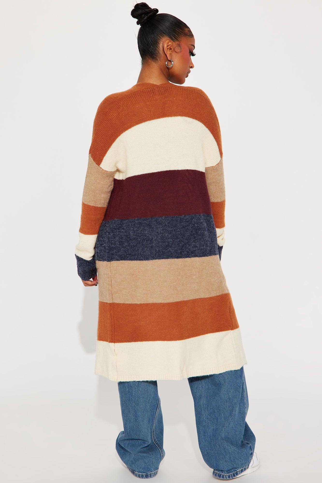Common Interests Colorblock Cardigan - Camel/combo Product Image