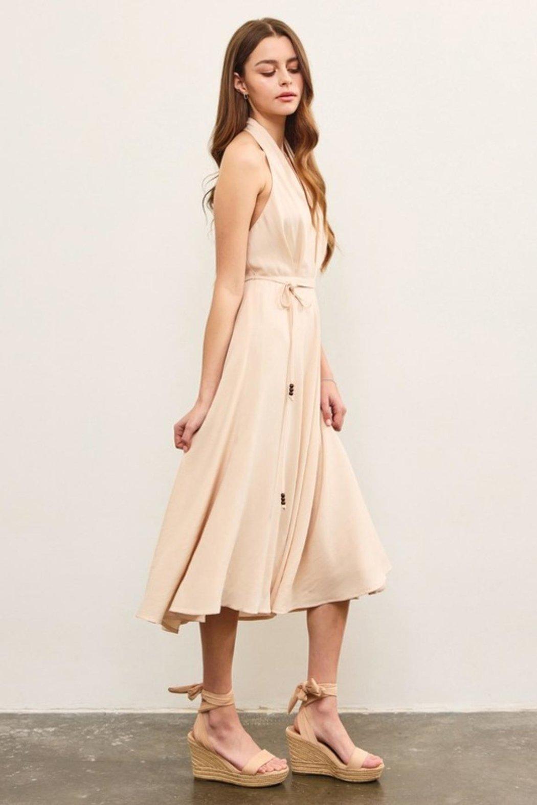 Halter Midi Dress Product Image