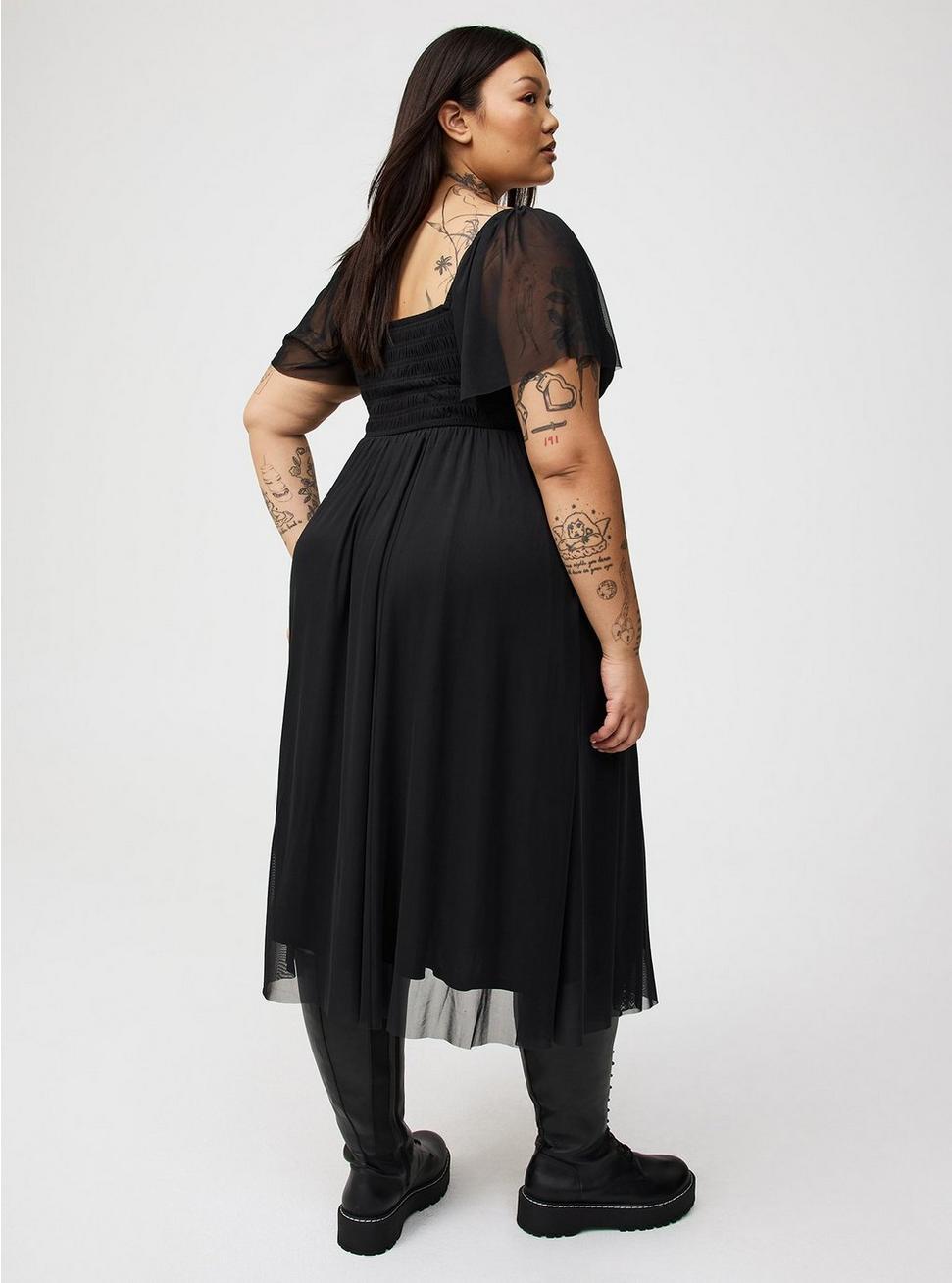 Flutter Sleeve Tea Length Dress Product Image