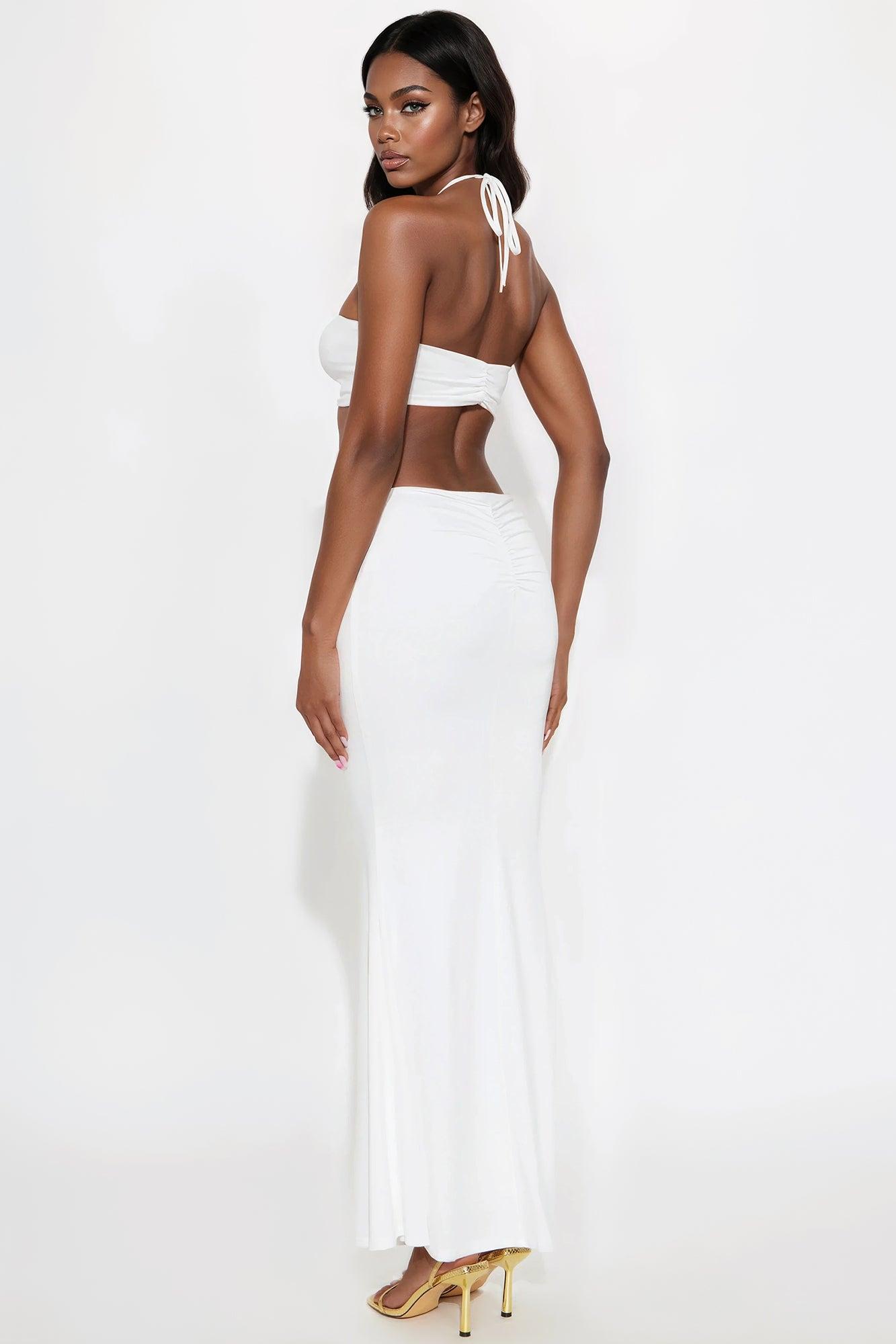 Samantha Cut Out Maxi Dress - White Female Product Image