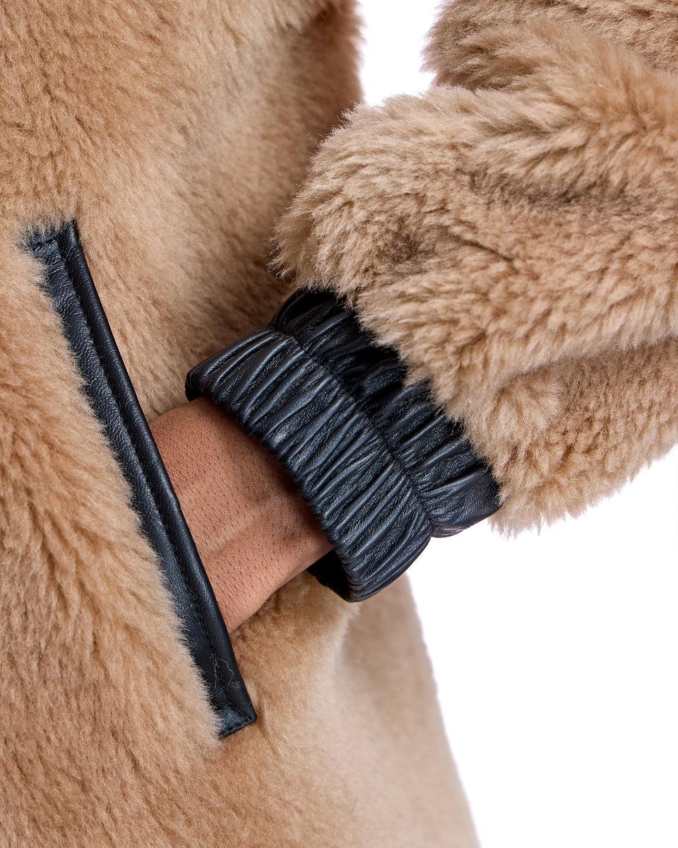 Lambswool Jacket with Leather Trims Product Image