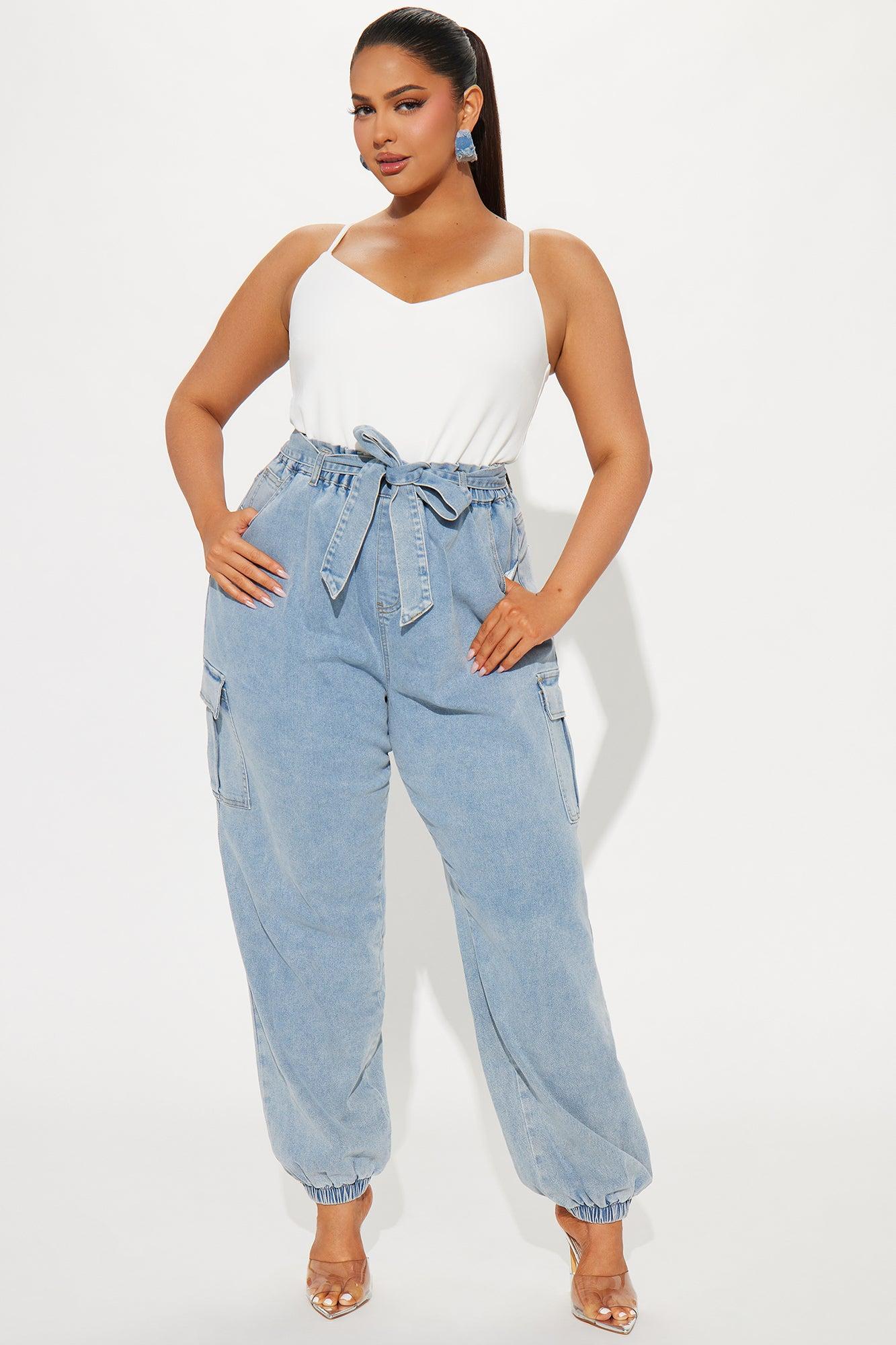 In Her Element Jumpsuit - Light Wash Product Image