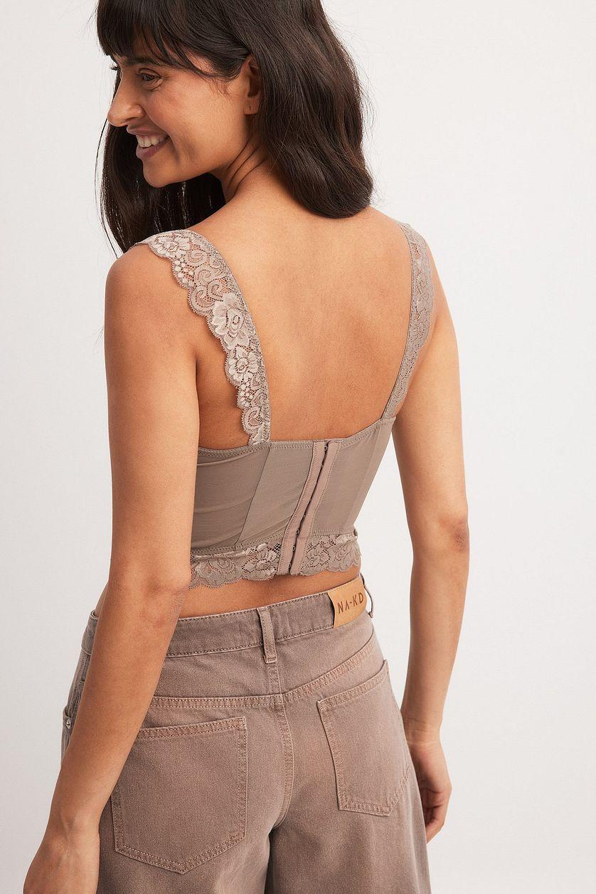 Wide Strap Lace Cup Corset Product Image