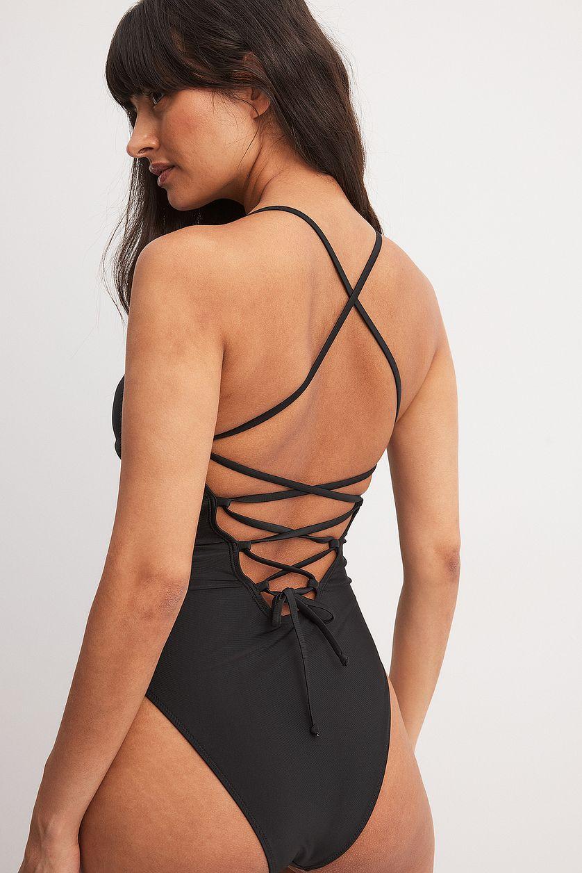 Lacing Back Swimsuit Product Image