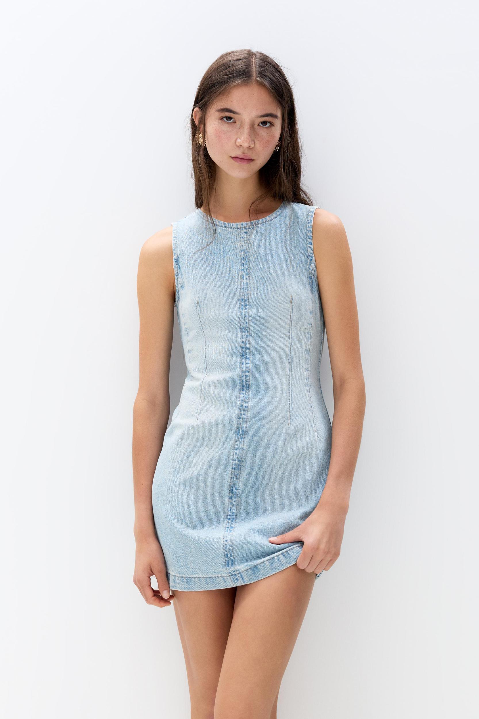 Short denim dress Product Image