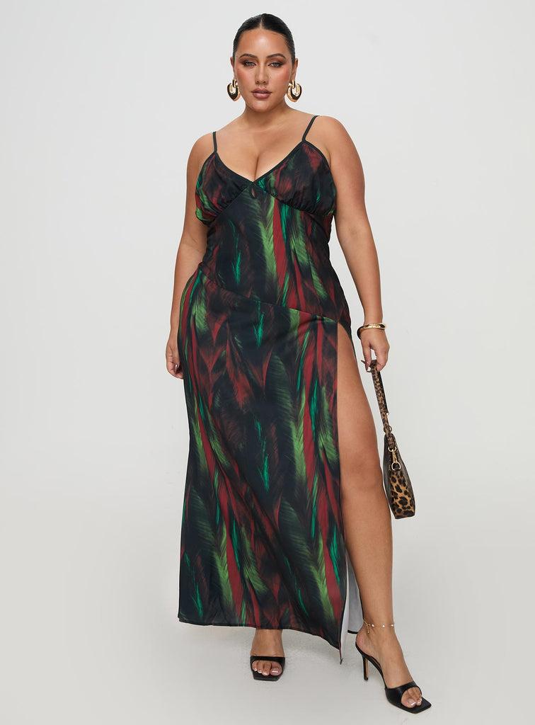 Feather Maxi Dress Multi Curve Product Image