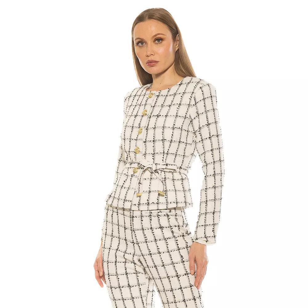 Women's ALEXIA ADMOR Arjun Long Sleeve Jacket with Waist Tie,  Product Image