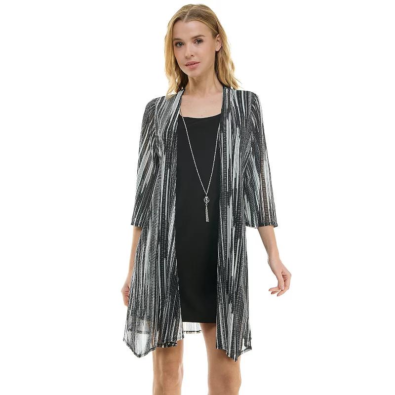 Women's Luxology 2-Piece Mesh Jacket & Dress Set,  Product Image