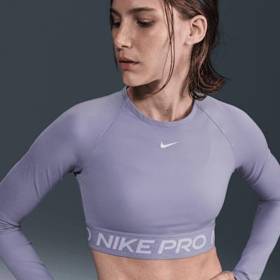 Women's Nike Pro Dri-FIT Cropped Long-Sleeve Top Product Image